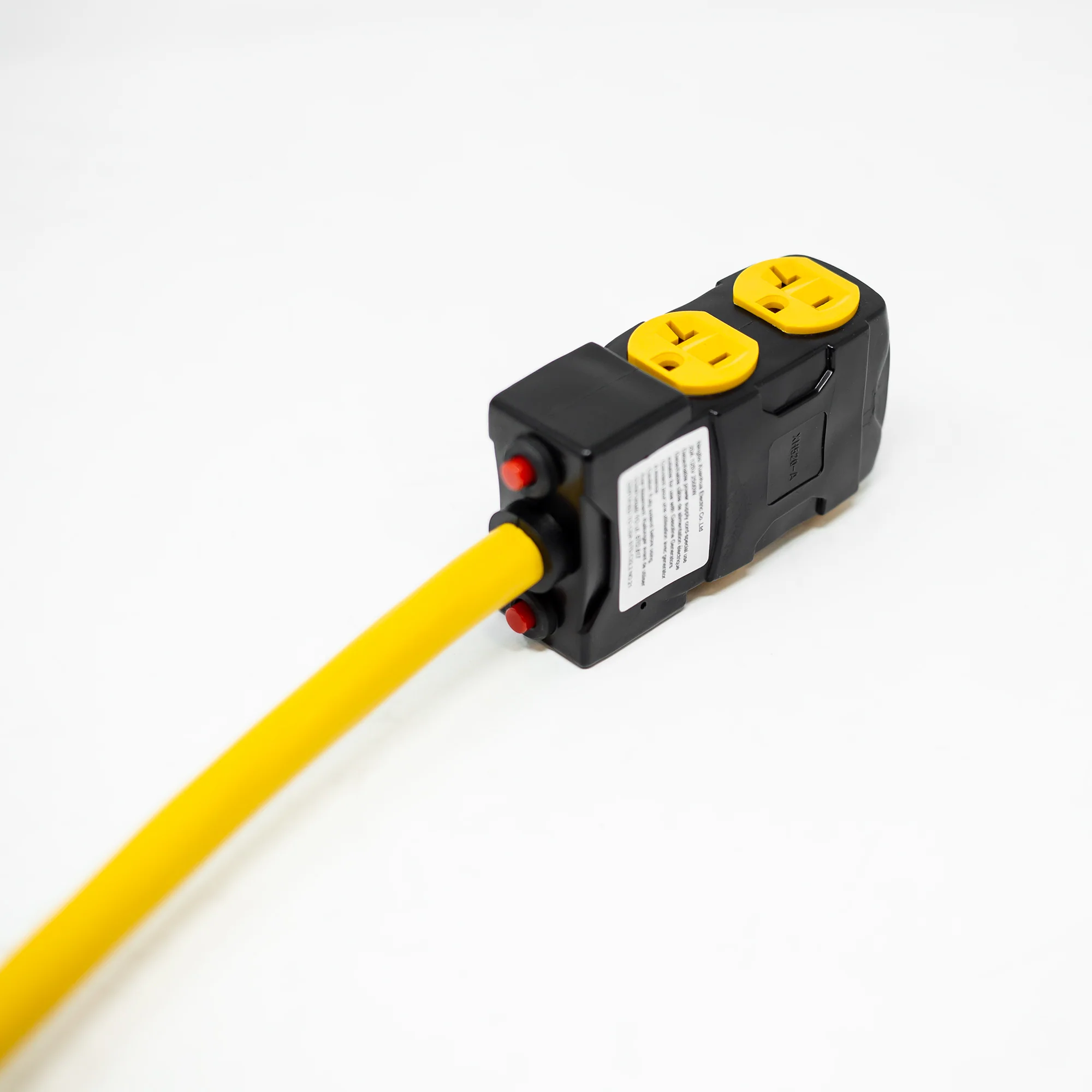 Heavy Duty L14-30P to (4) 5-20R Short Power Cord With Attachment Clips - Image 4