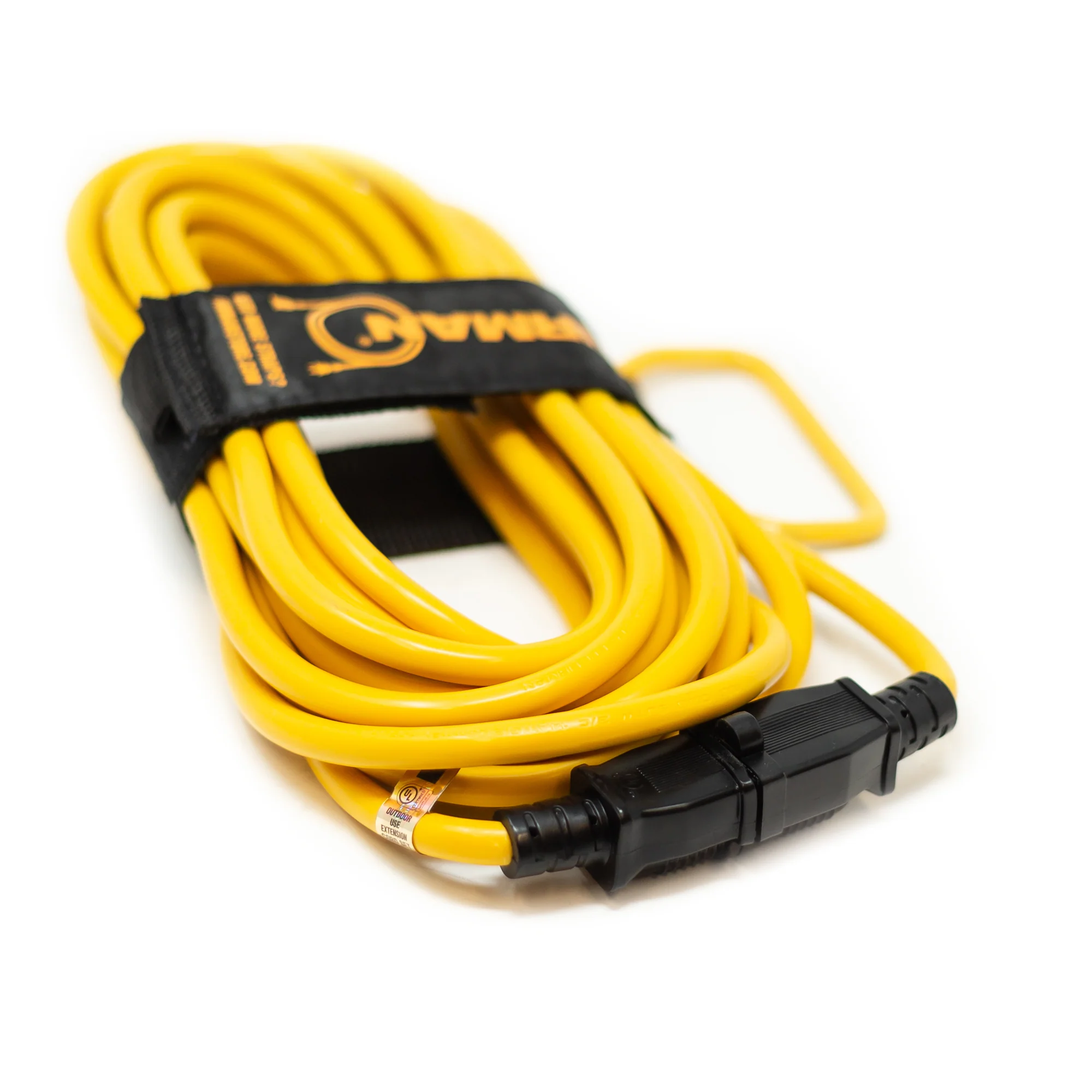 25ft Heavy Duty 5-15P to 5-15R Generator Utility Power Cord With Storage Strap - Image 3