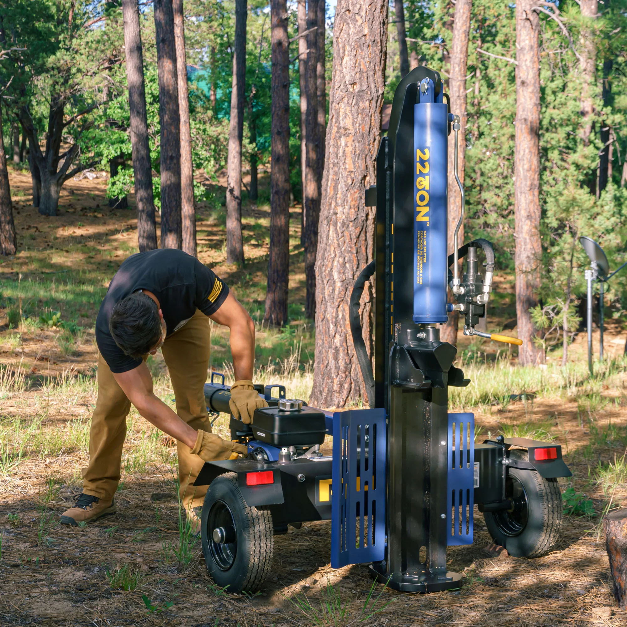 22-Ton Gas Powered Hydraulic Log Splitter - Image 5