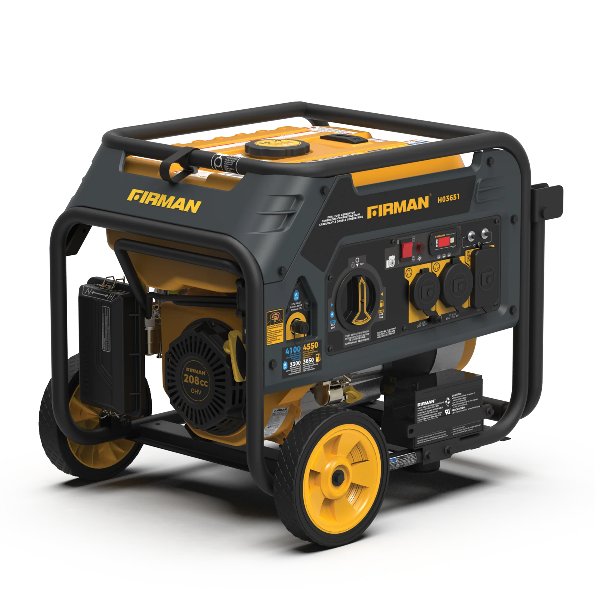 Dual Fuel 4550W Portable Generator Electric Start 120V - Image 14