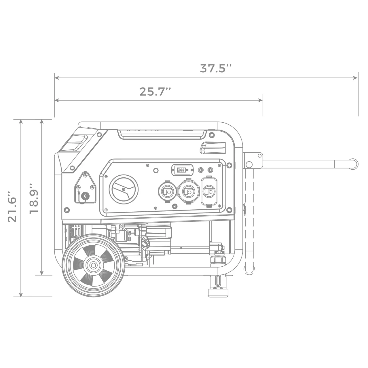 Dual Fuel Portable Generator 3650W Recoil Start - Image 15