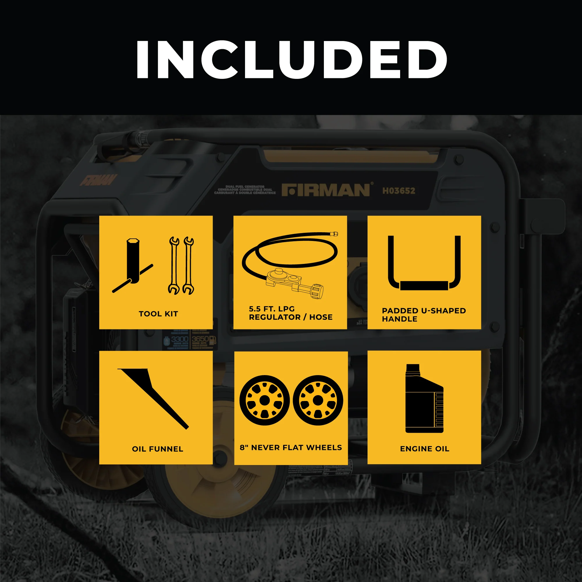 Dual Fuel Portable Generator 3650W Recoil Start - Image 3