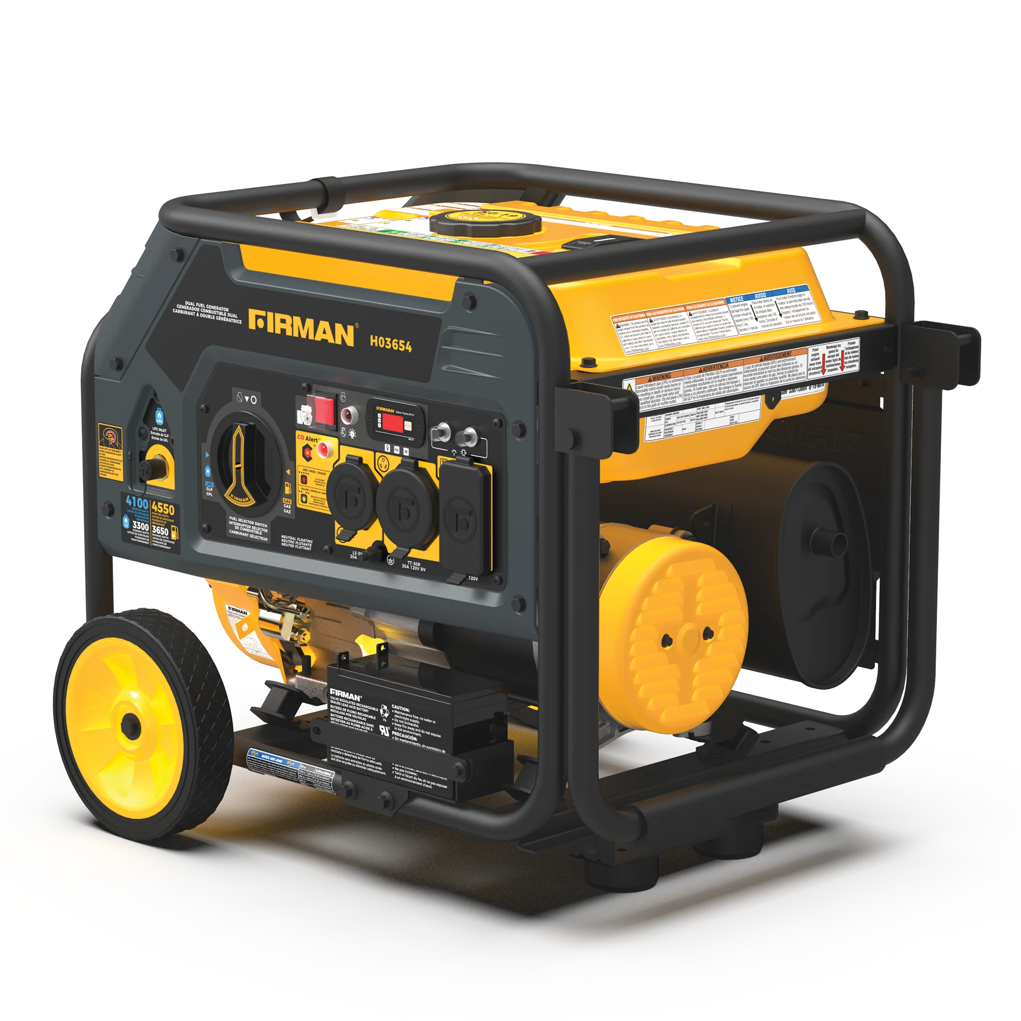 Dual Fuel 4550W Portable Generator Electric Start with CO Alert - Image 12