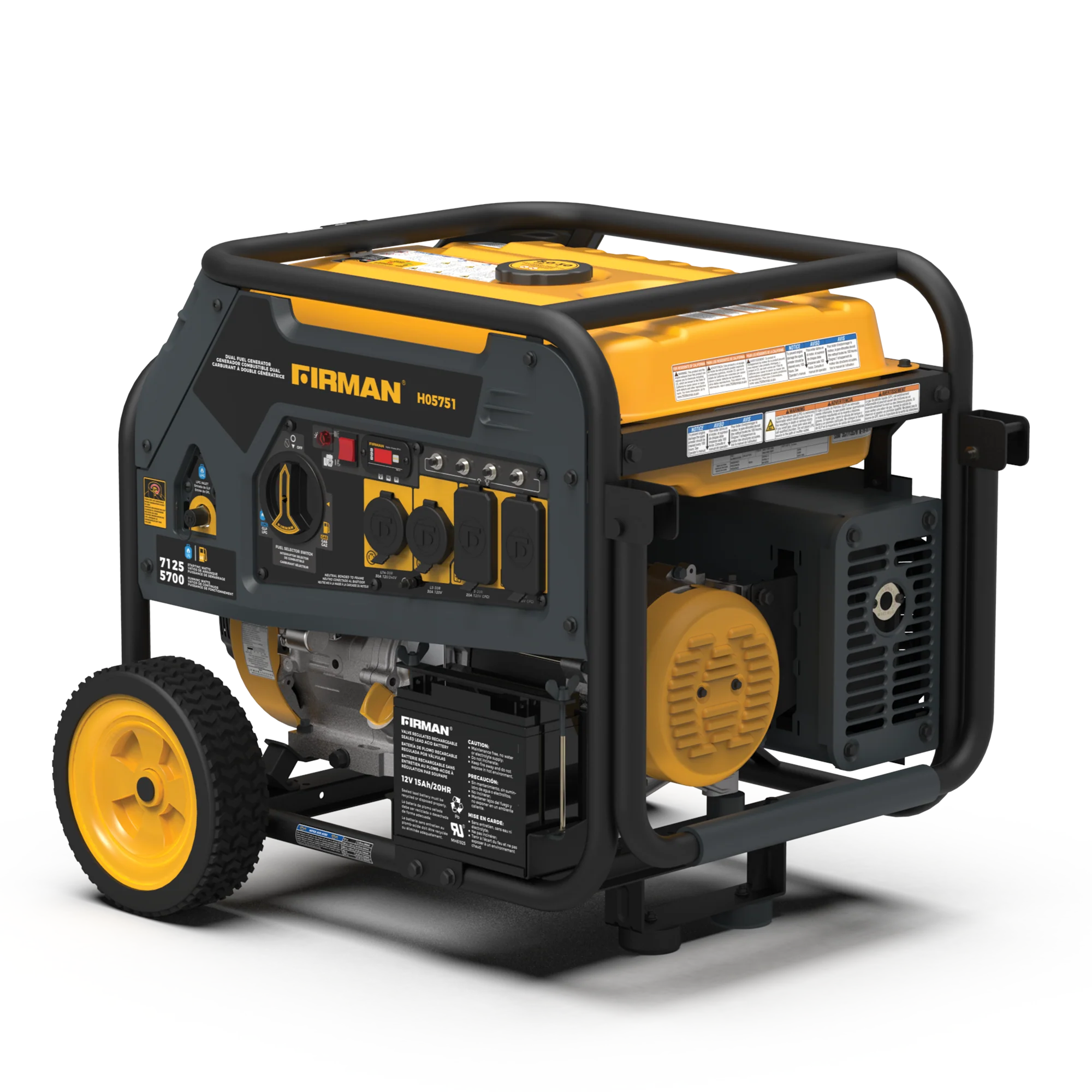 Dual Fuel Portable Generator 5700W Electric Start 120/240V - Image 12