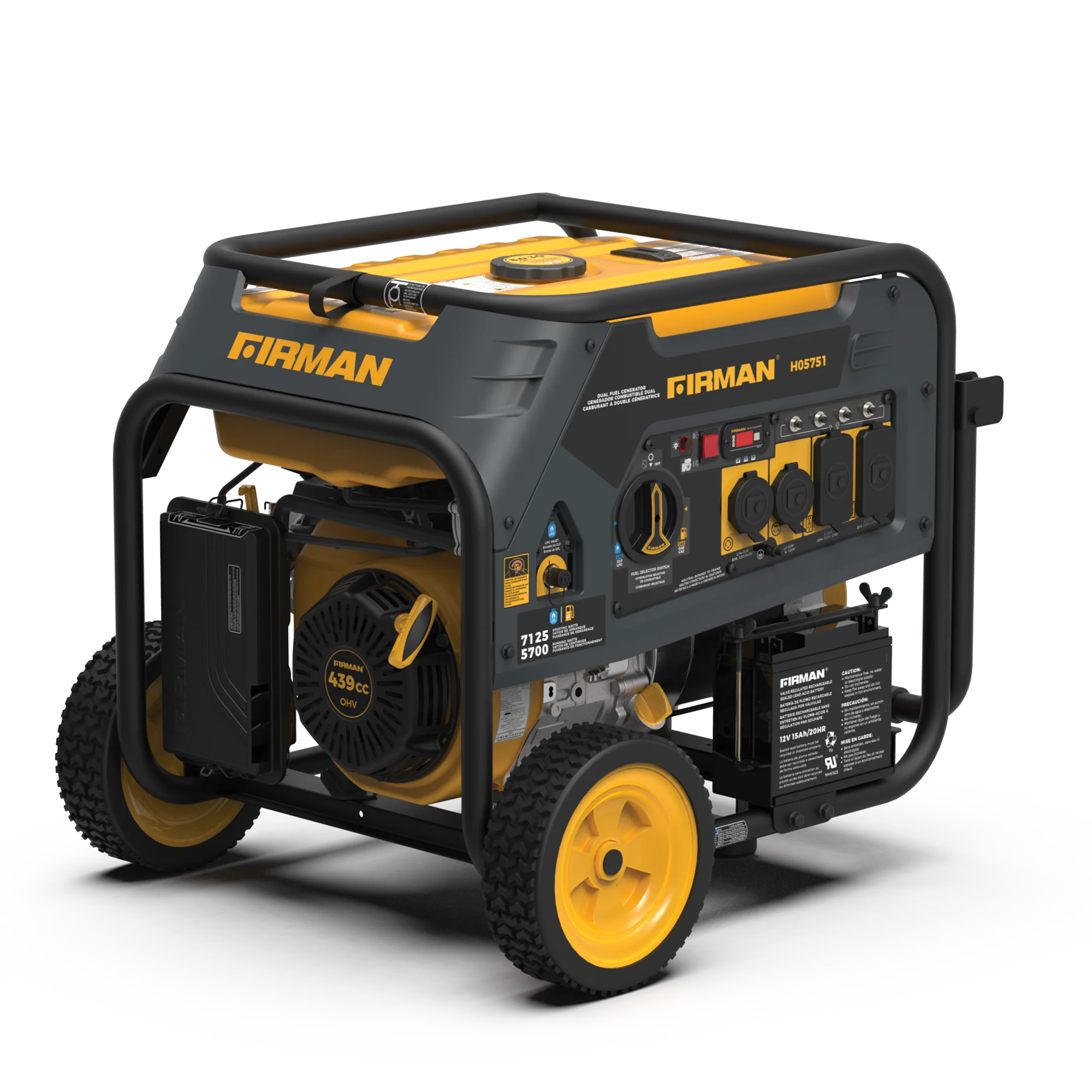 Dual Fuel Portable Generator 5700W Electric Start 120/240V - Image 13