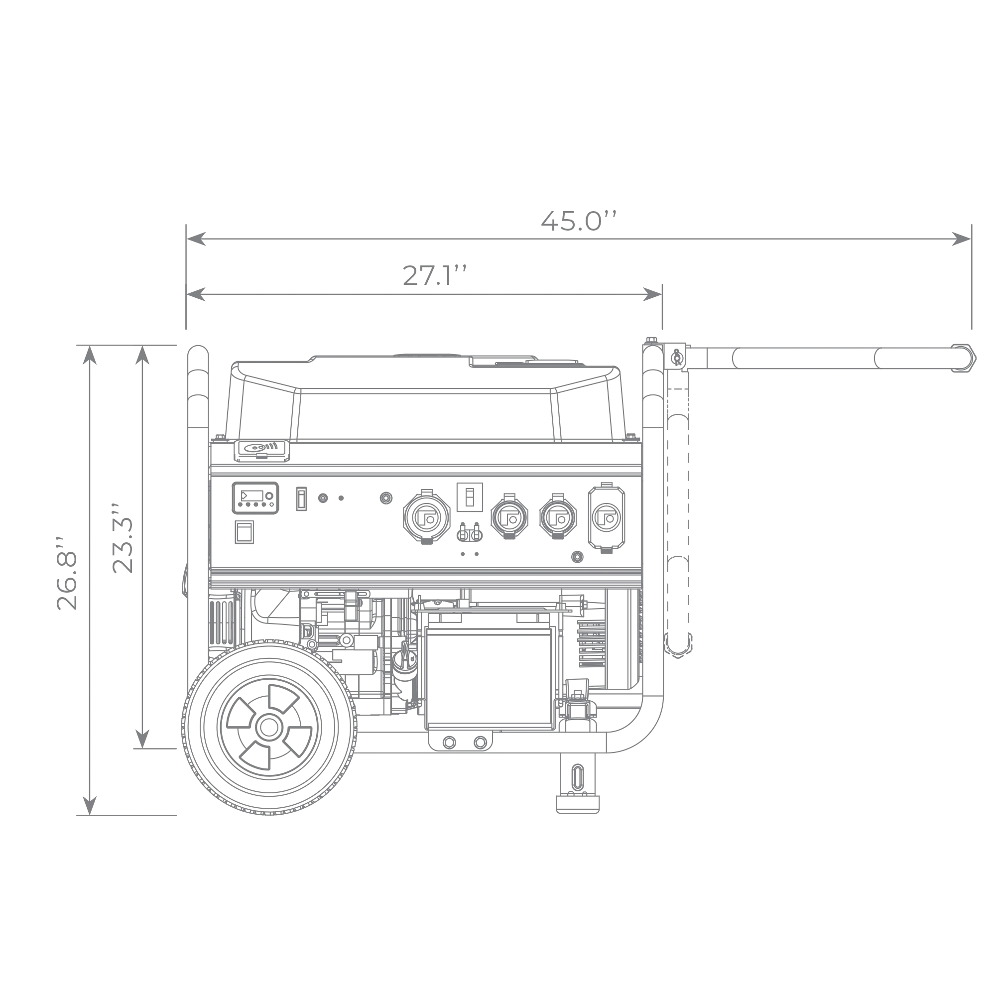 Dual Fuel 5700W Portable Generator Recoil Start 120/240V - Image 14