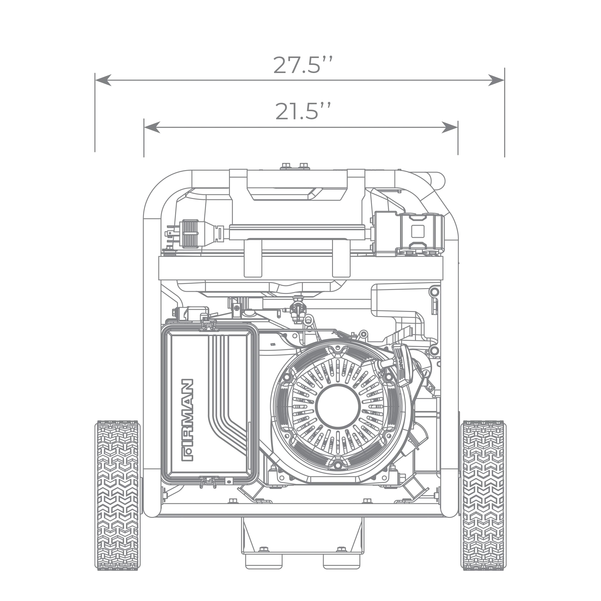 Dual Fuel 5700W Portable Generator Recoil Start 120/240V - Image 15