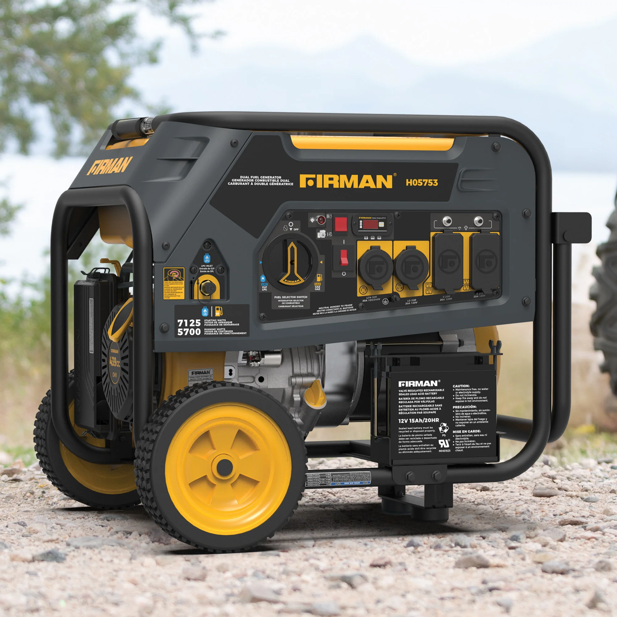 Dual Fuel Portable Generator 5700W Electric Start 120/240V - Image 11