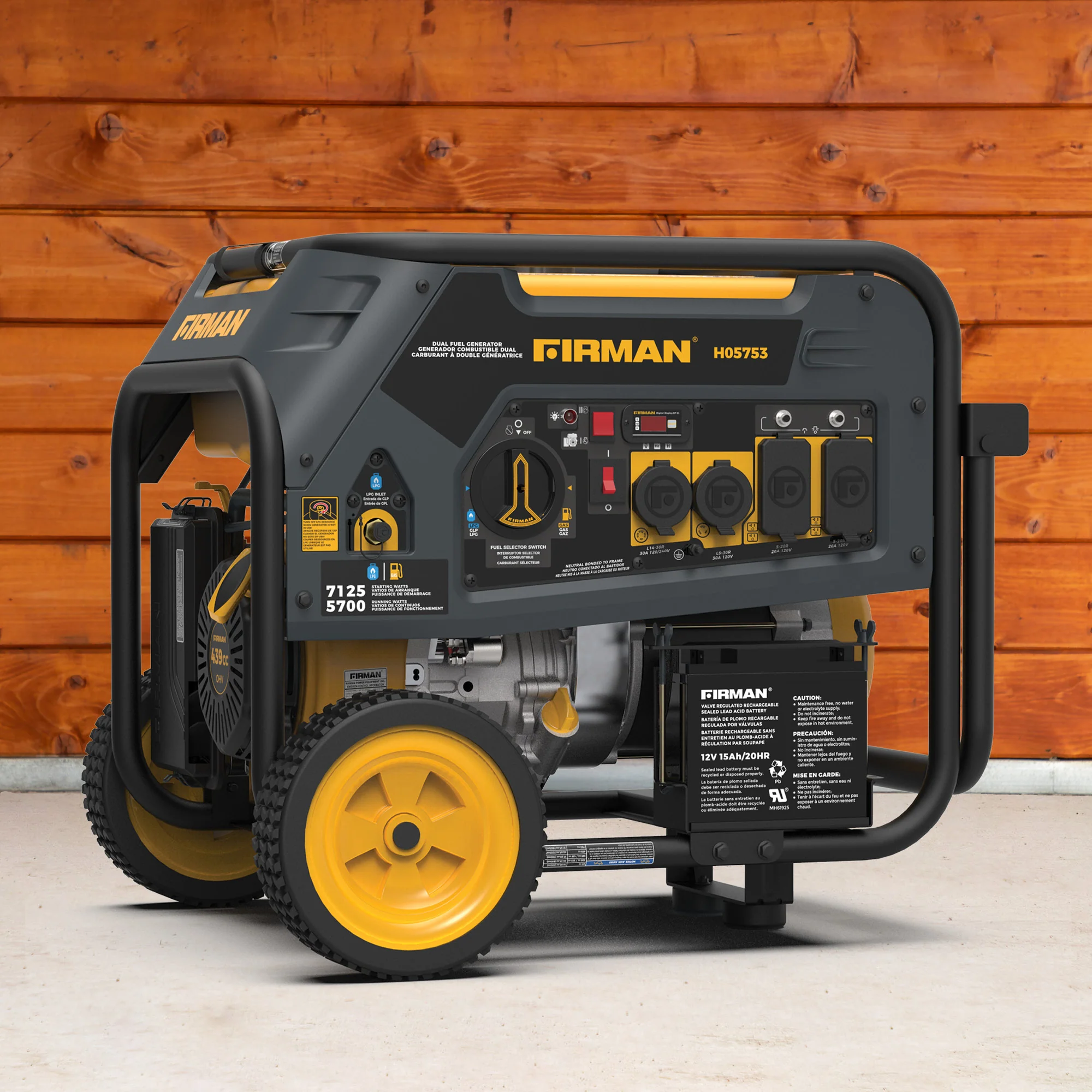 Dual Fuel Portable Generator 5700W Electric Start 120/240V - Image 12