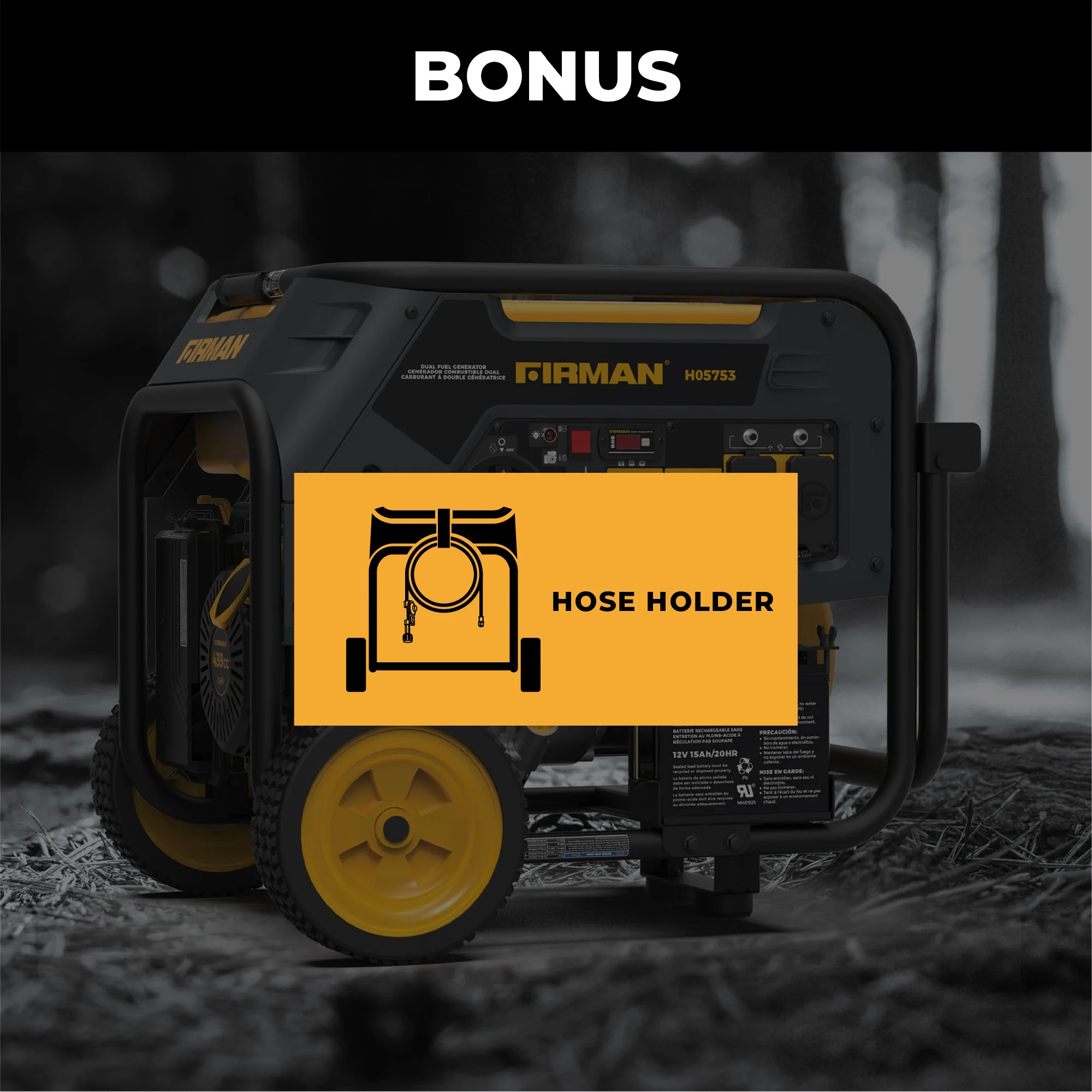 Dual Fuel Portable Generator 5700W Electric Start 120/240V - Image 4