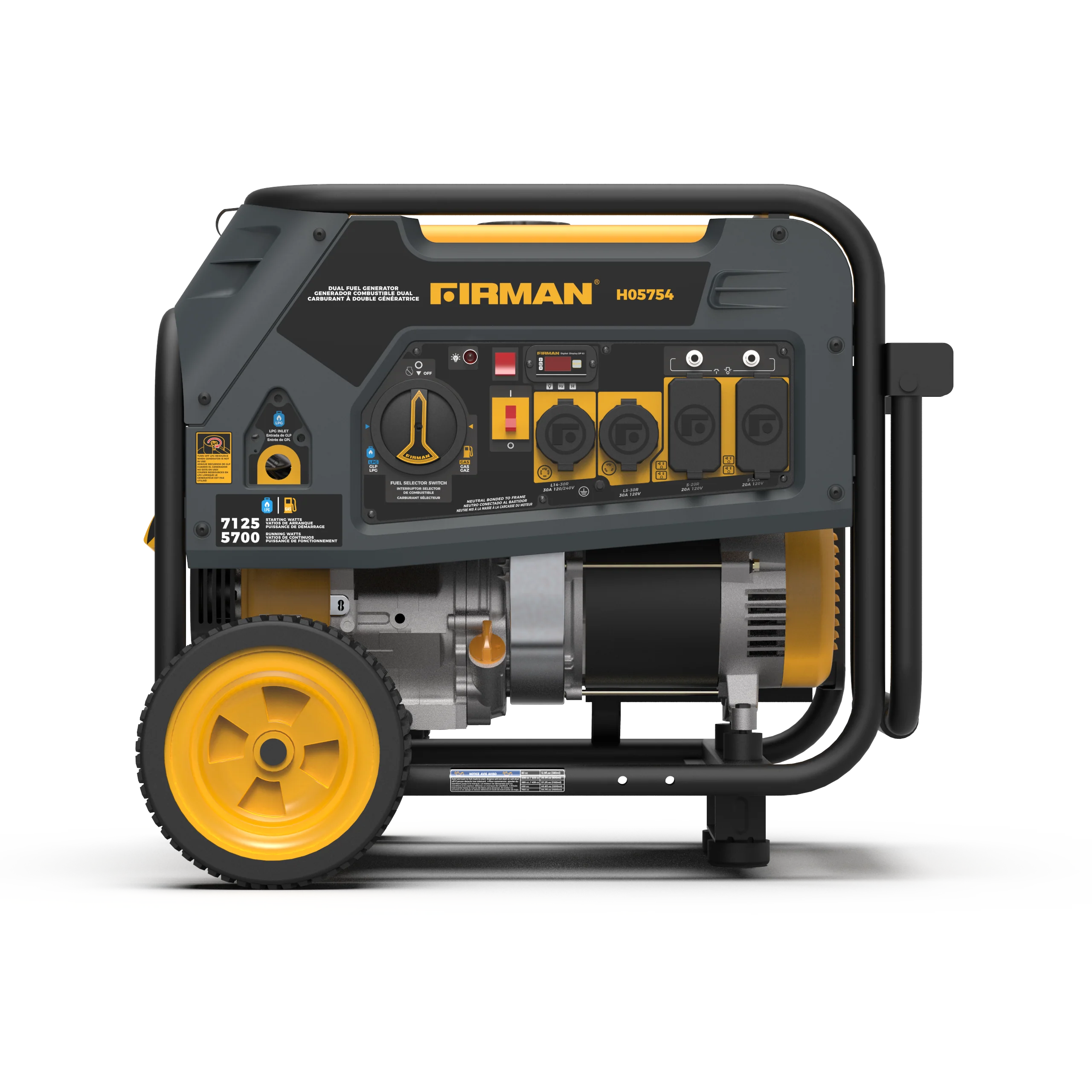 Dual Fuel Portable Generator 5700W Recoil Start 120/240V - Image 5