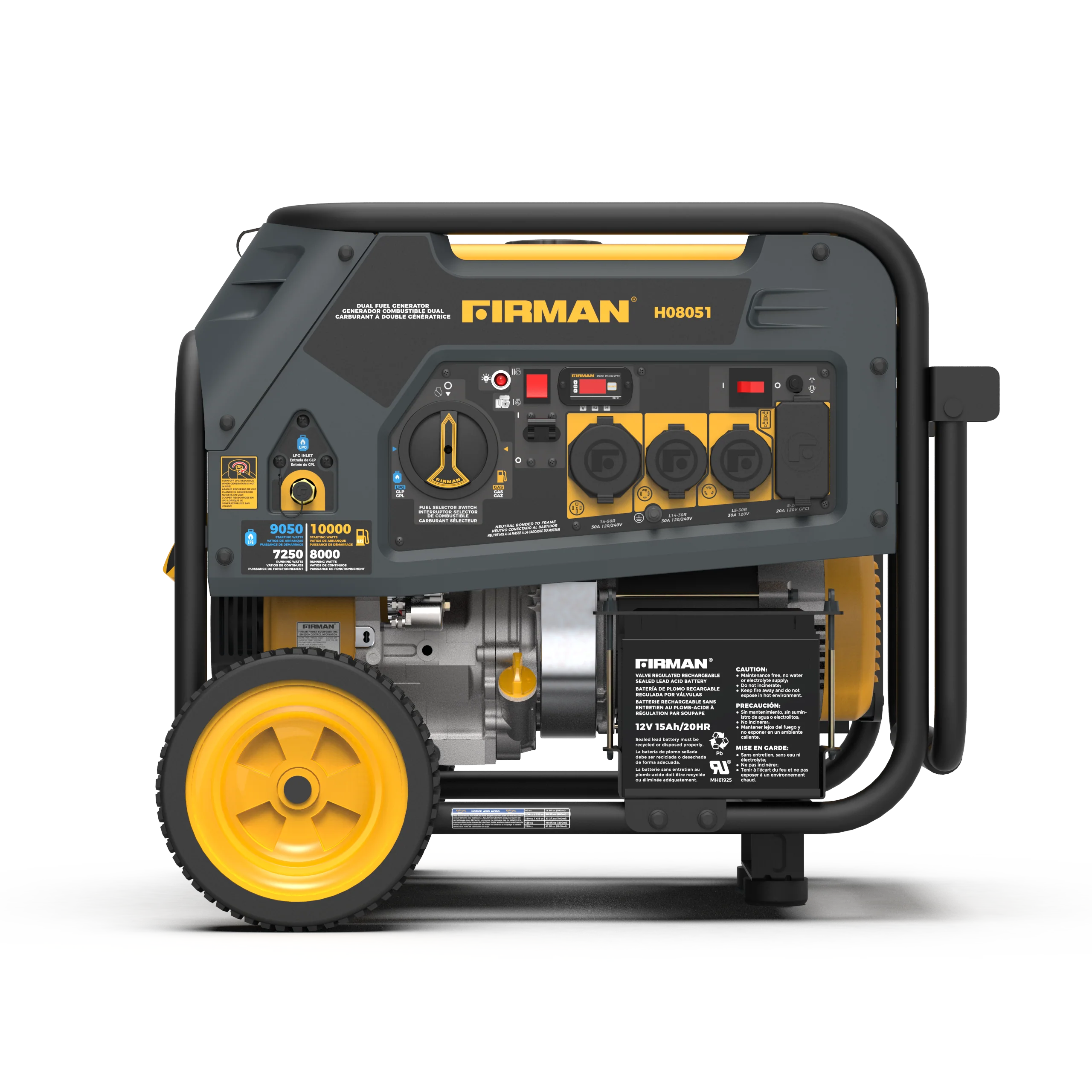 Dual Fuel Portable Generator 8000W Electric Start 120/240V - Image 7