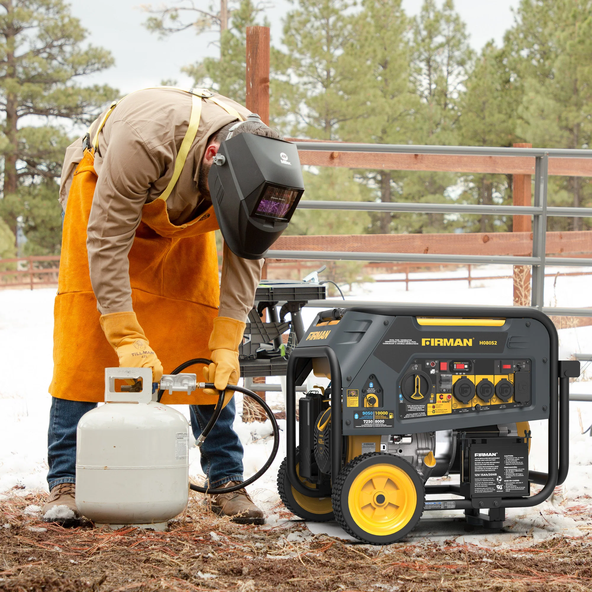 Dual Fuel Portable Generator 10000W Electric Start 120/240V with CO alert - Image 13