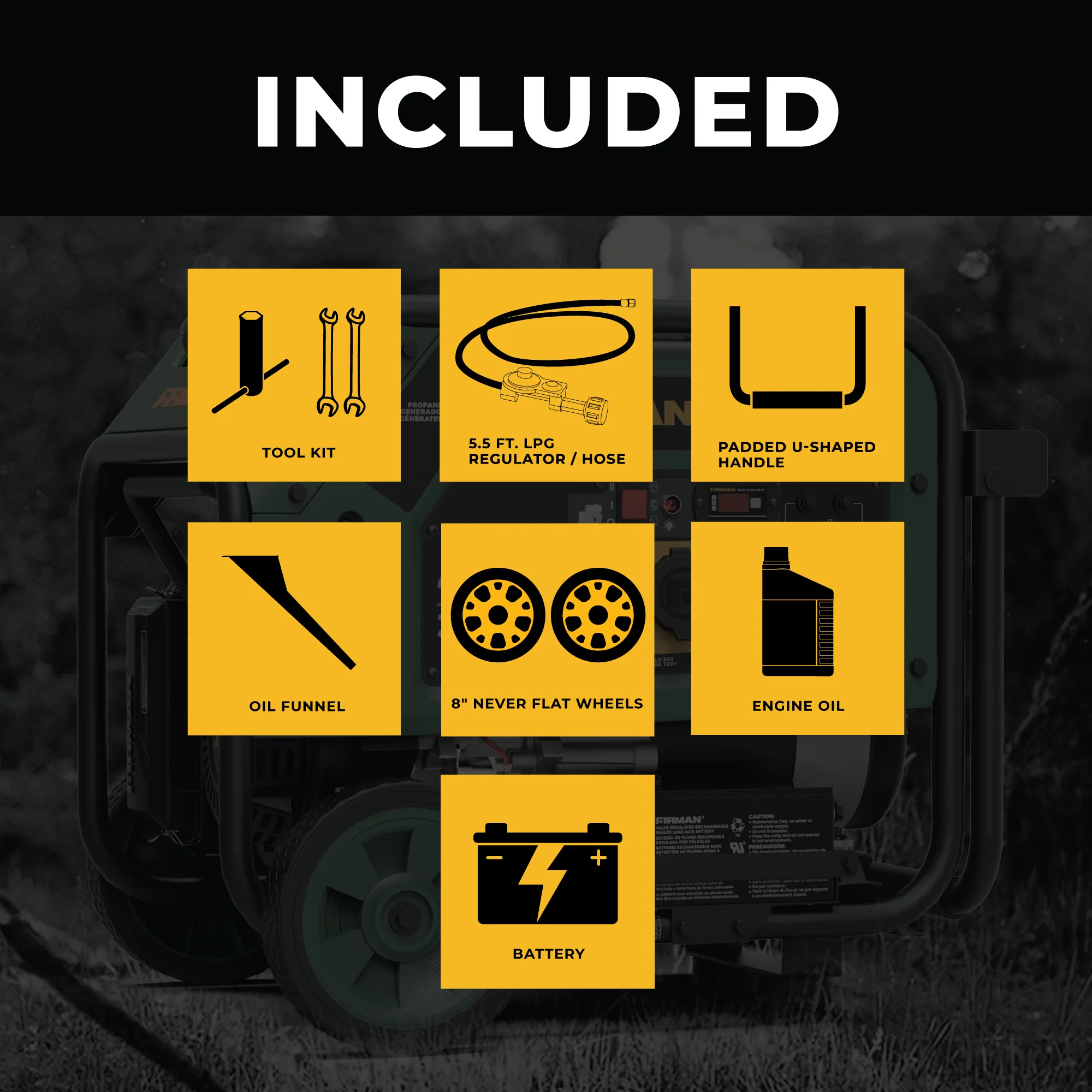 LPG Portable Generator 4100W Electric Start - Image 3