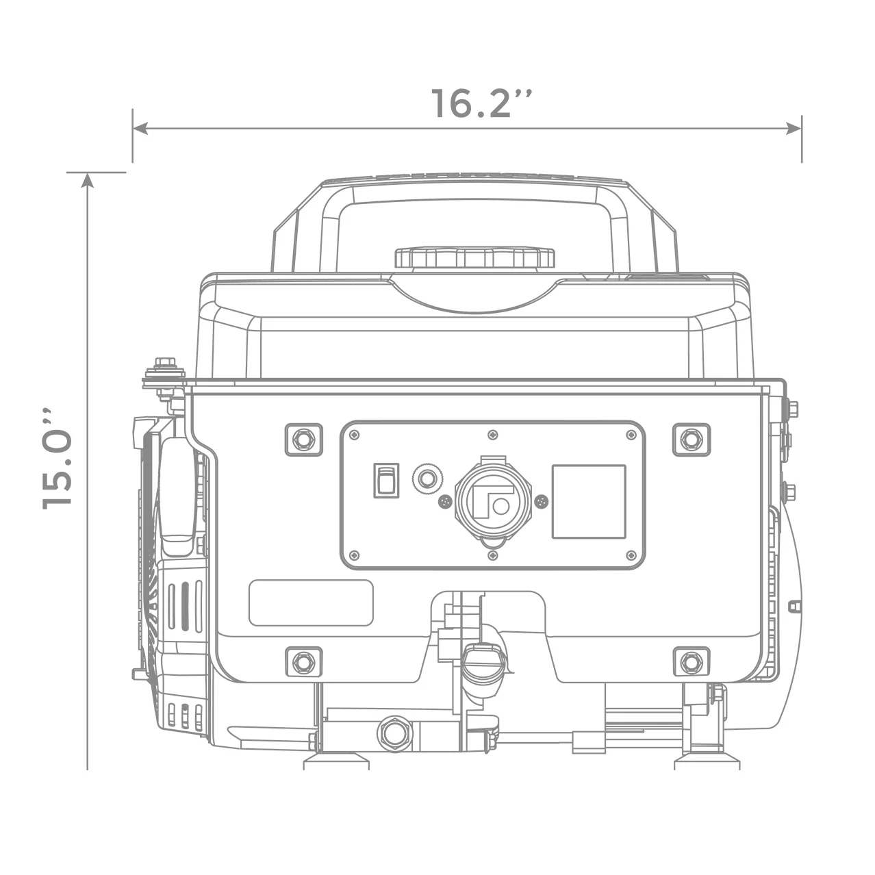 Gas Portable Generator 1300W Recoil Start - Image 13