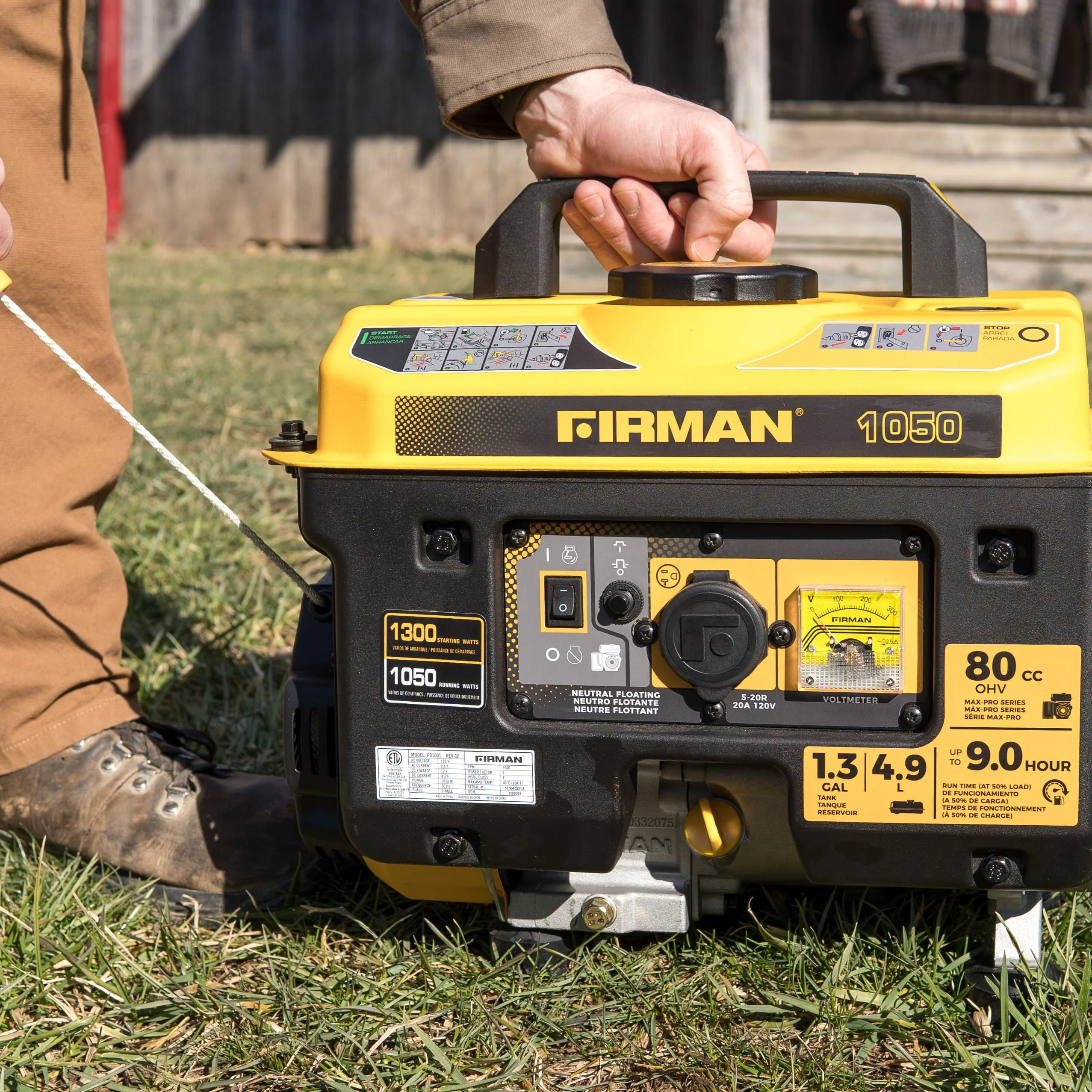 Gas Portable Generator 1300W Recoil Start - Image 5