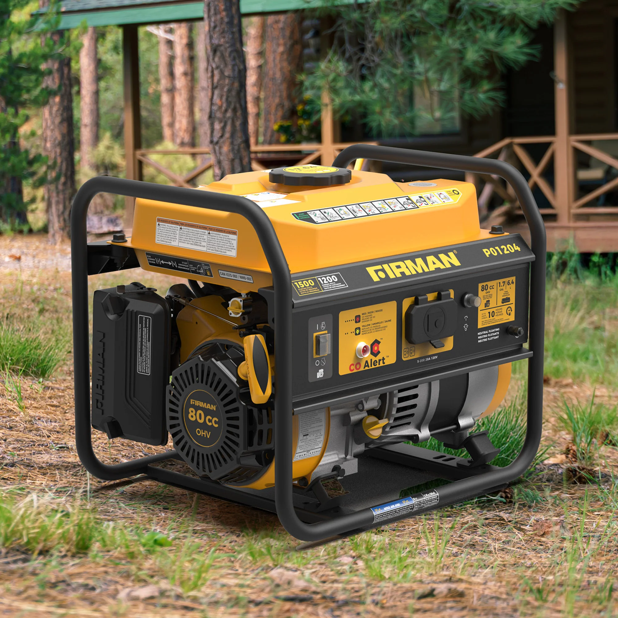 Gas Portable Generator 1500W Recoil Start with CO alert - Image 12