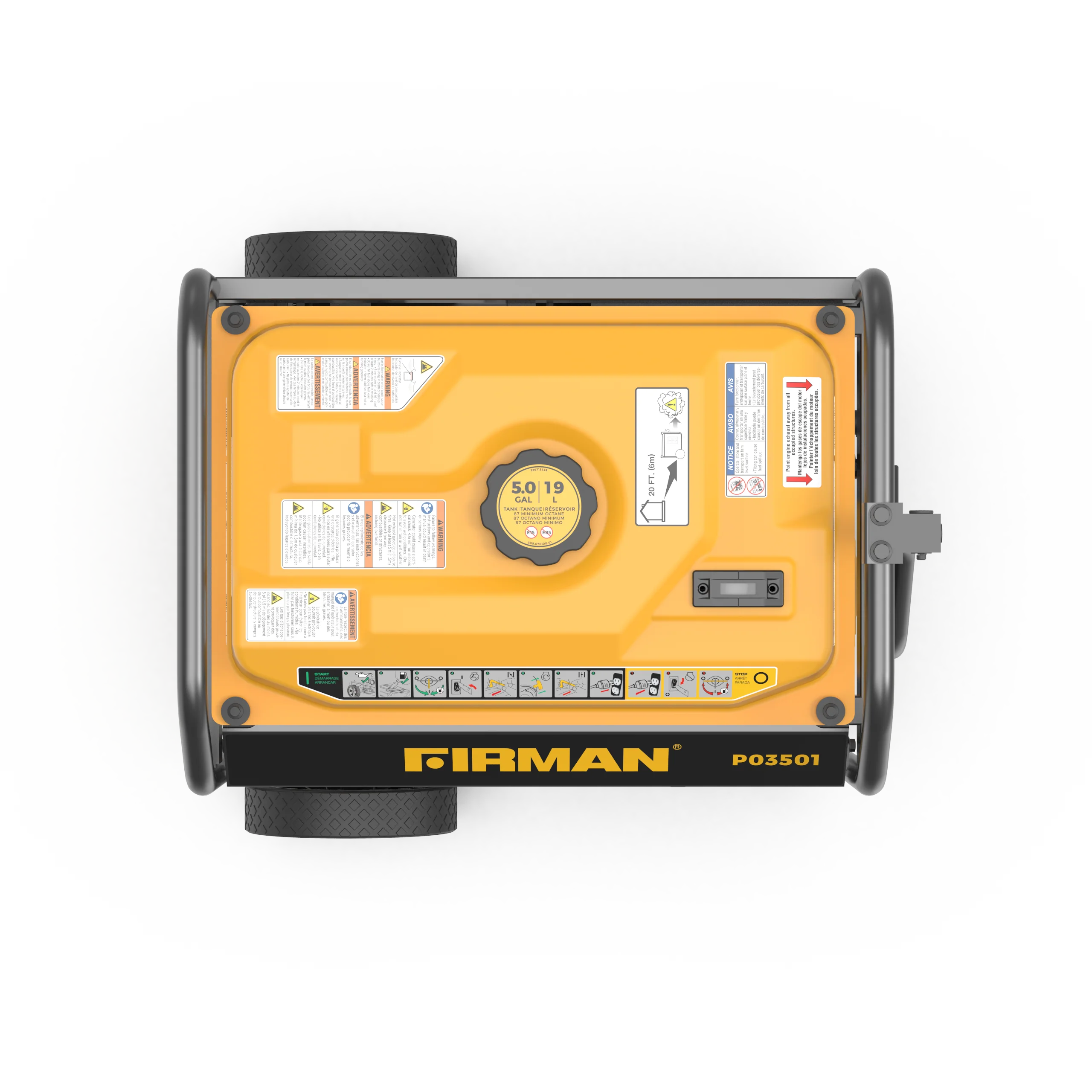 Gas Portable Generator 4450W Recoil Start 120V - Image 10