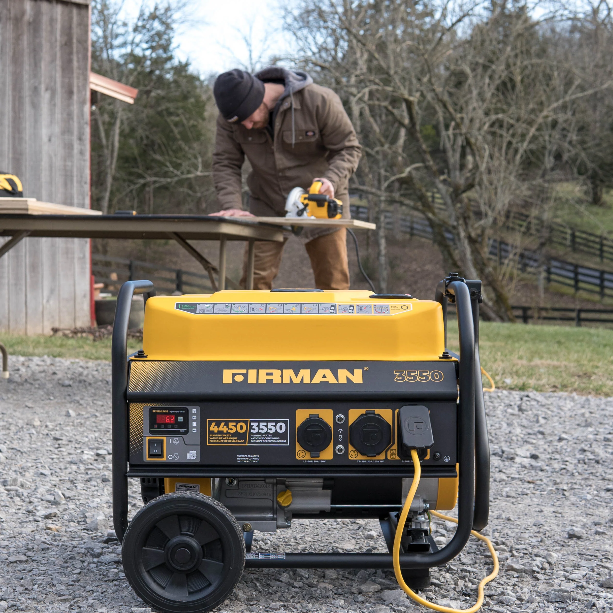Gas Portable Generator 4450W Recoil Start 120V - Image 4