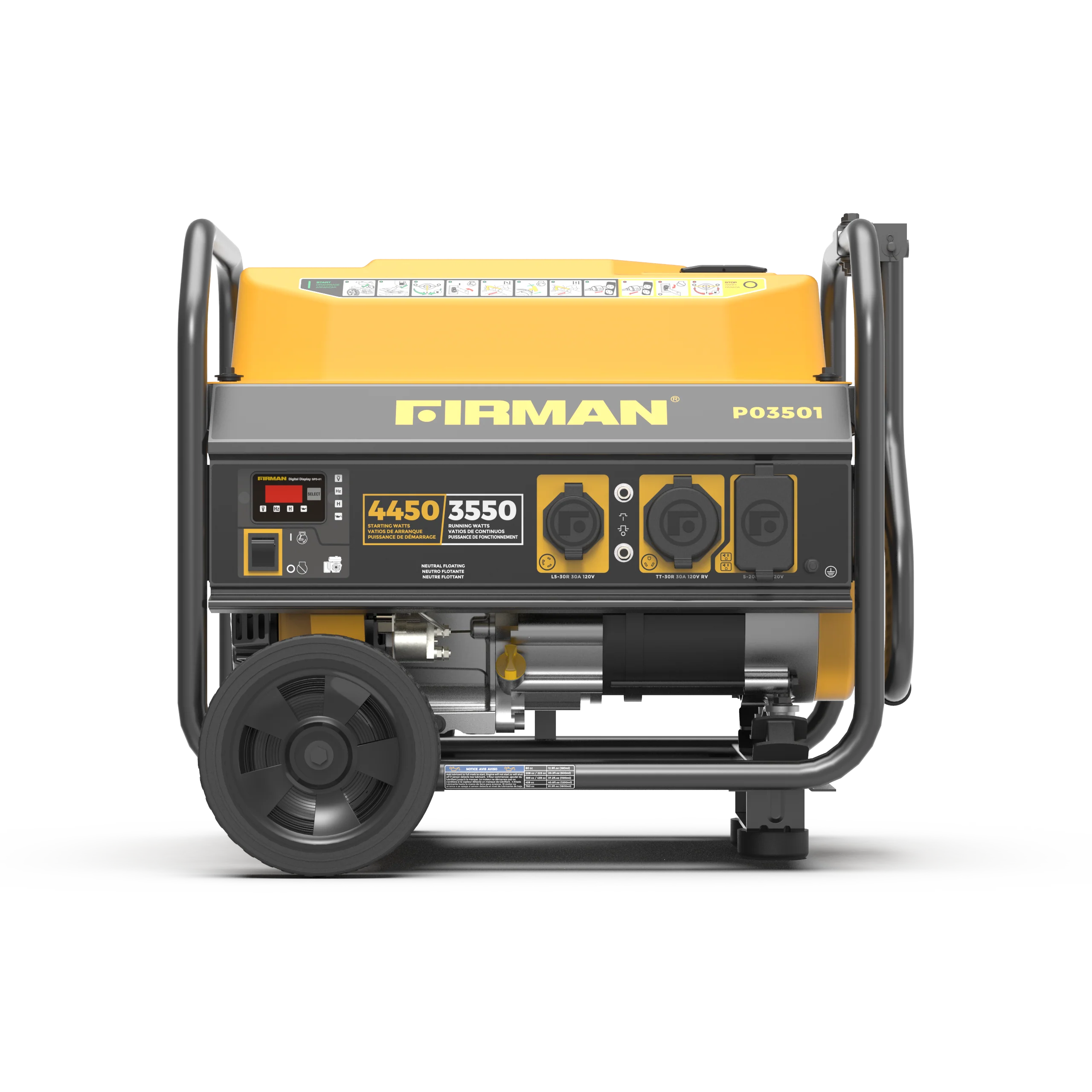 Gas Portable Generator 4450W Recoil Start 120V - Image 6