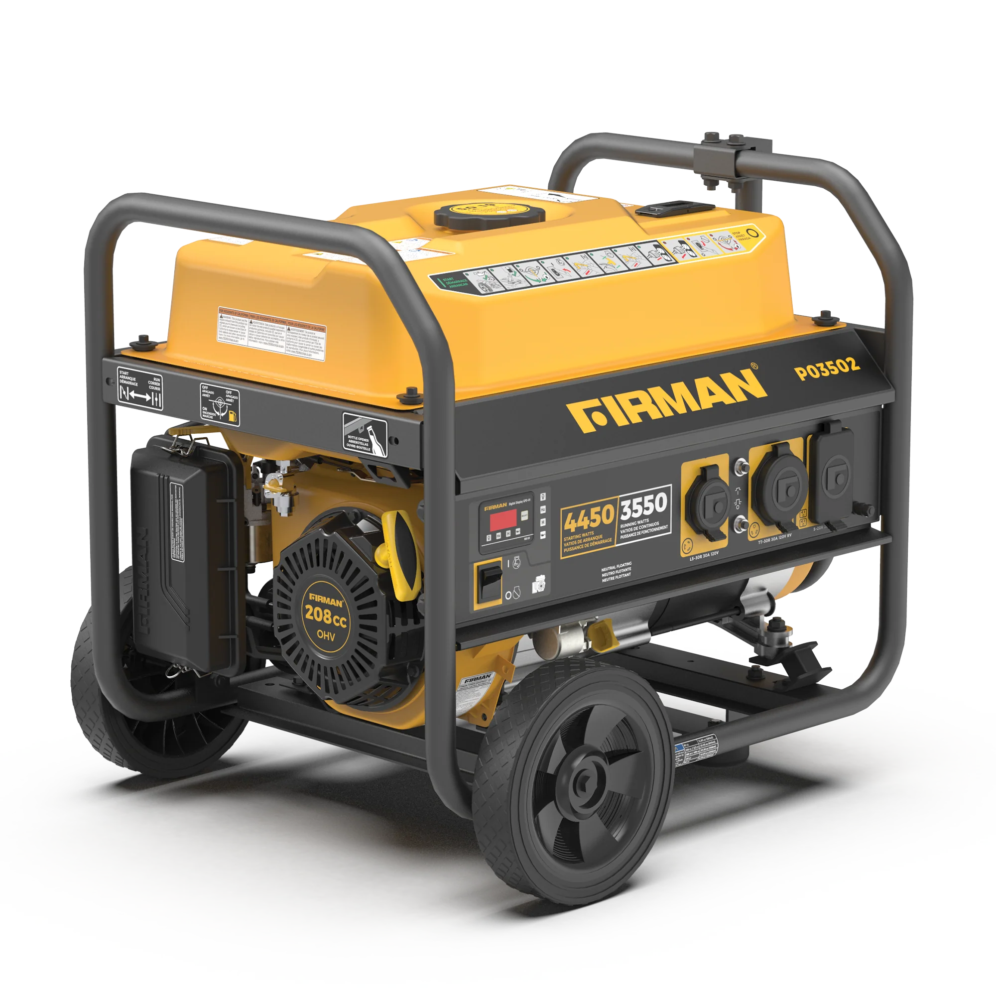 Gas Portable Generator 4450W Recoil Start 120V - Image 8