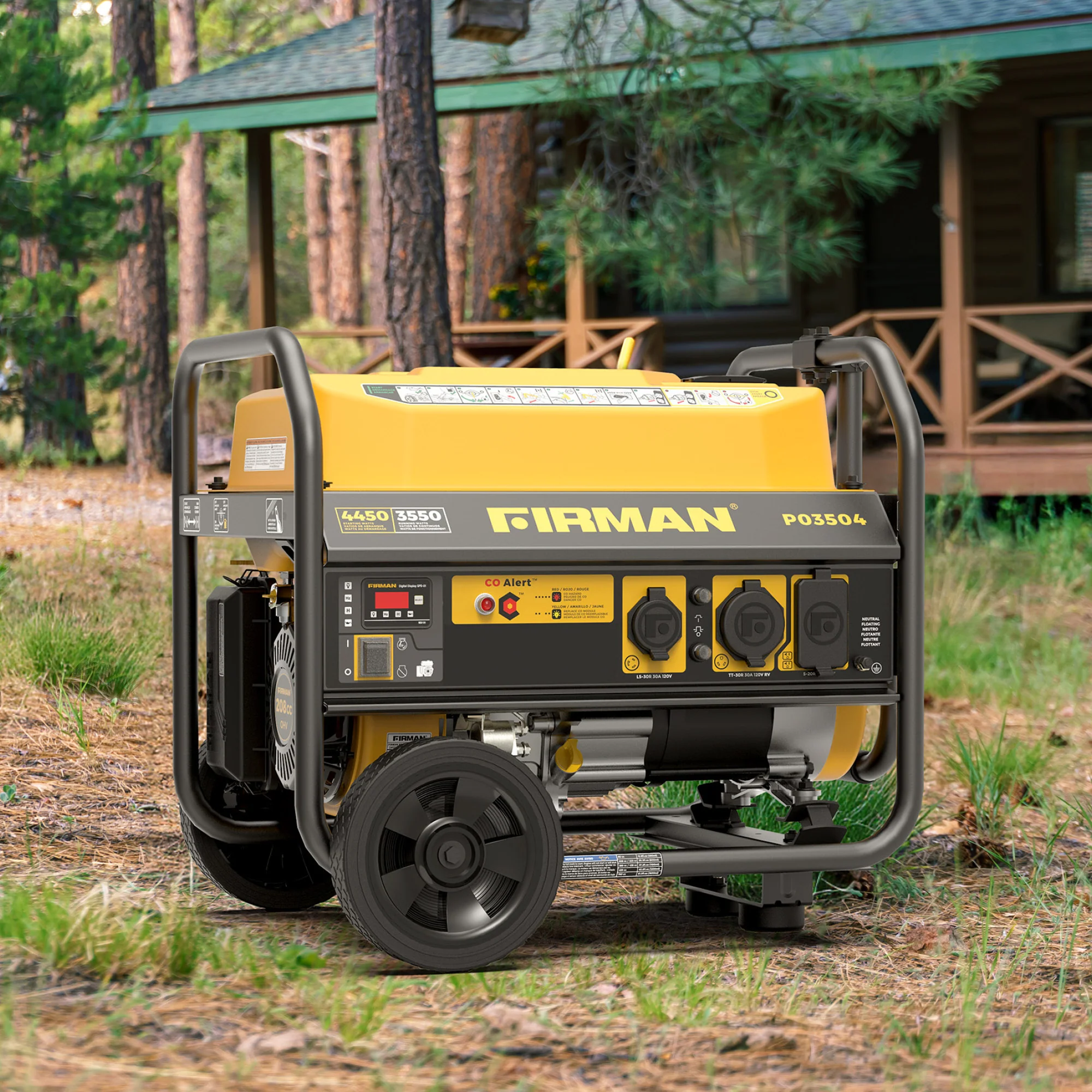 Gas Portable Generator 4450W Recoil Start 120V with CO alert - Image 12