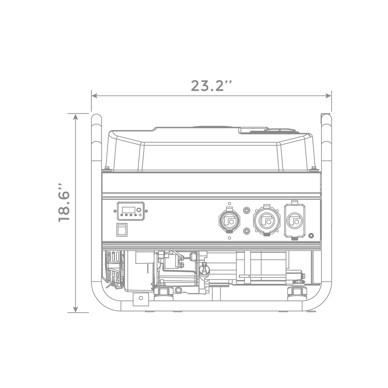 Gas Portable Generator 4550W Recoil Start 120V - Image 12