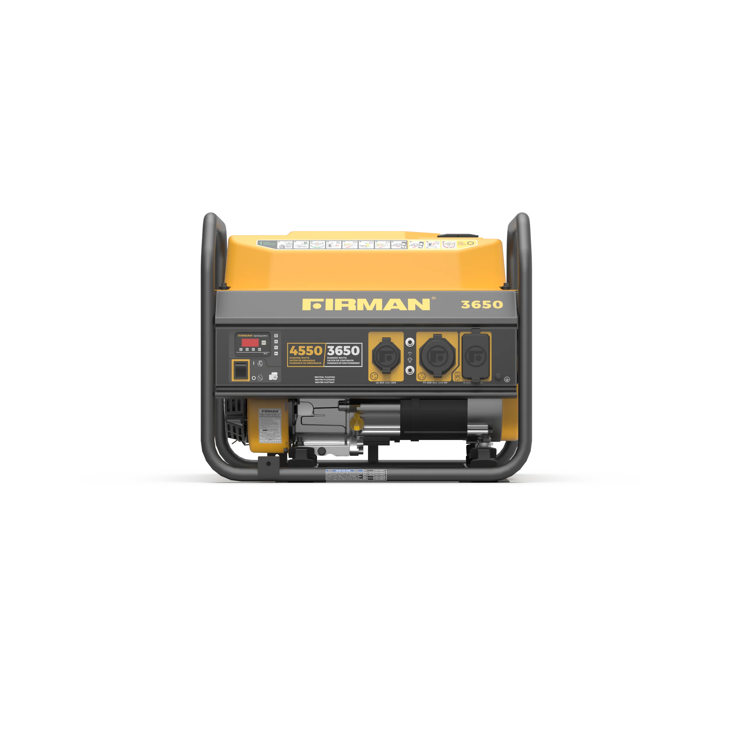 Gas Portable Generator 4550W Recoil Start 120V - Image 3