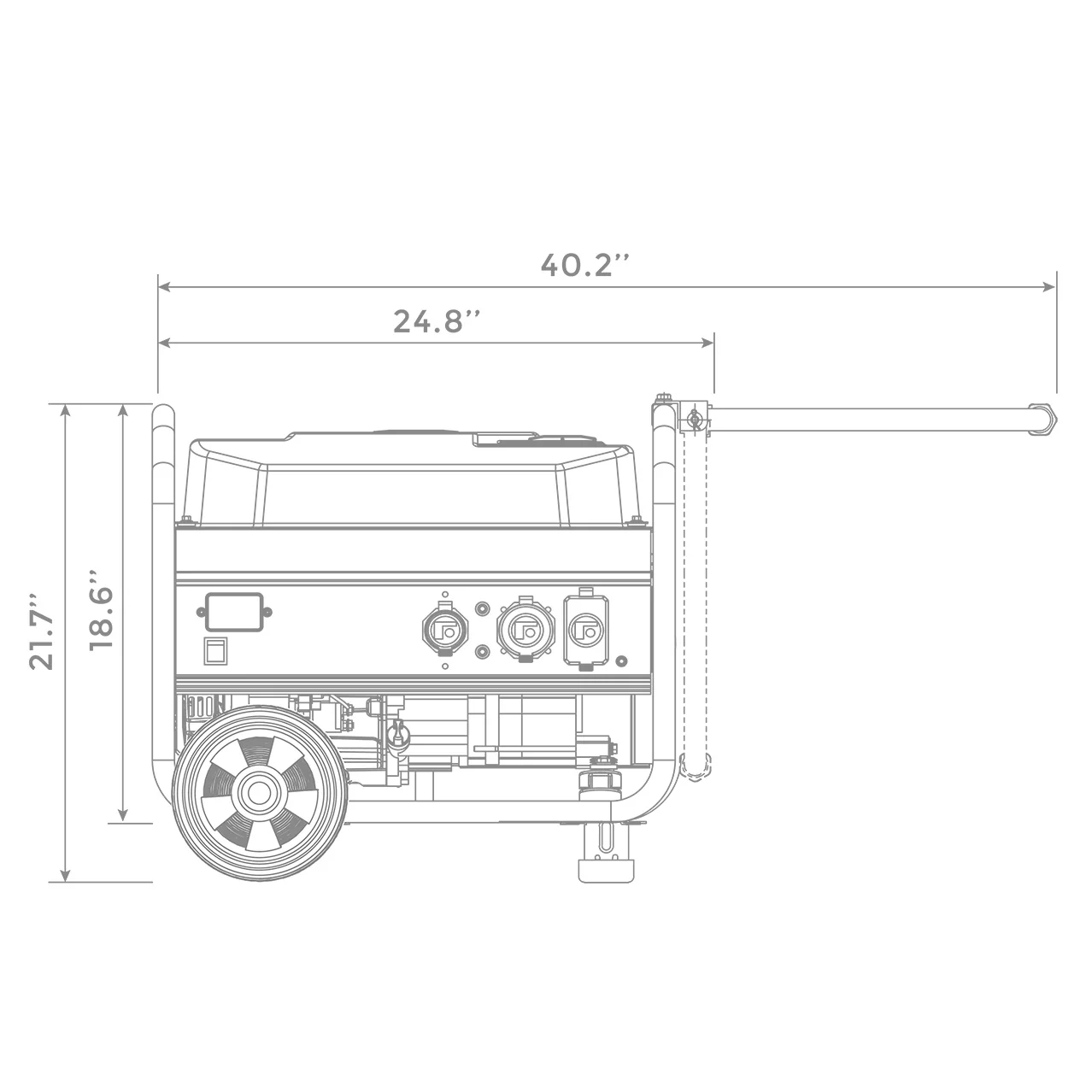 Gas Portable Generator 4550W Recoil Start 120V - Image 12