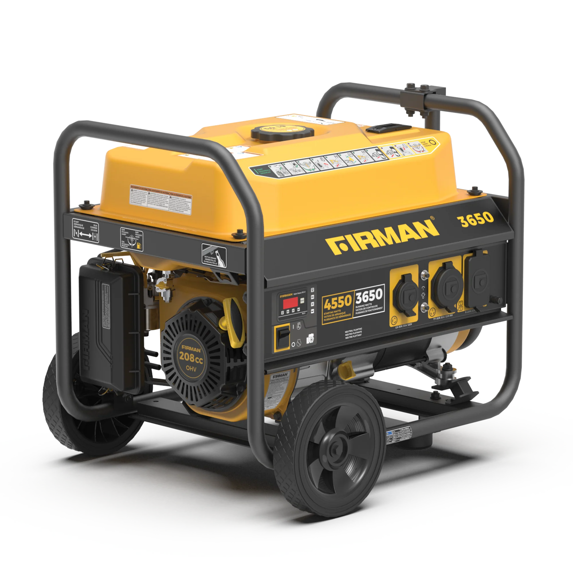 Gas Portable Generator 4550W Recoil Start 120V - Image 8