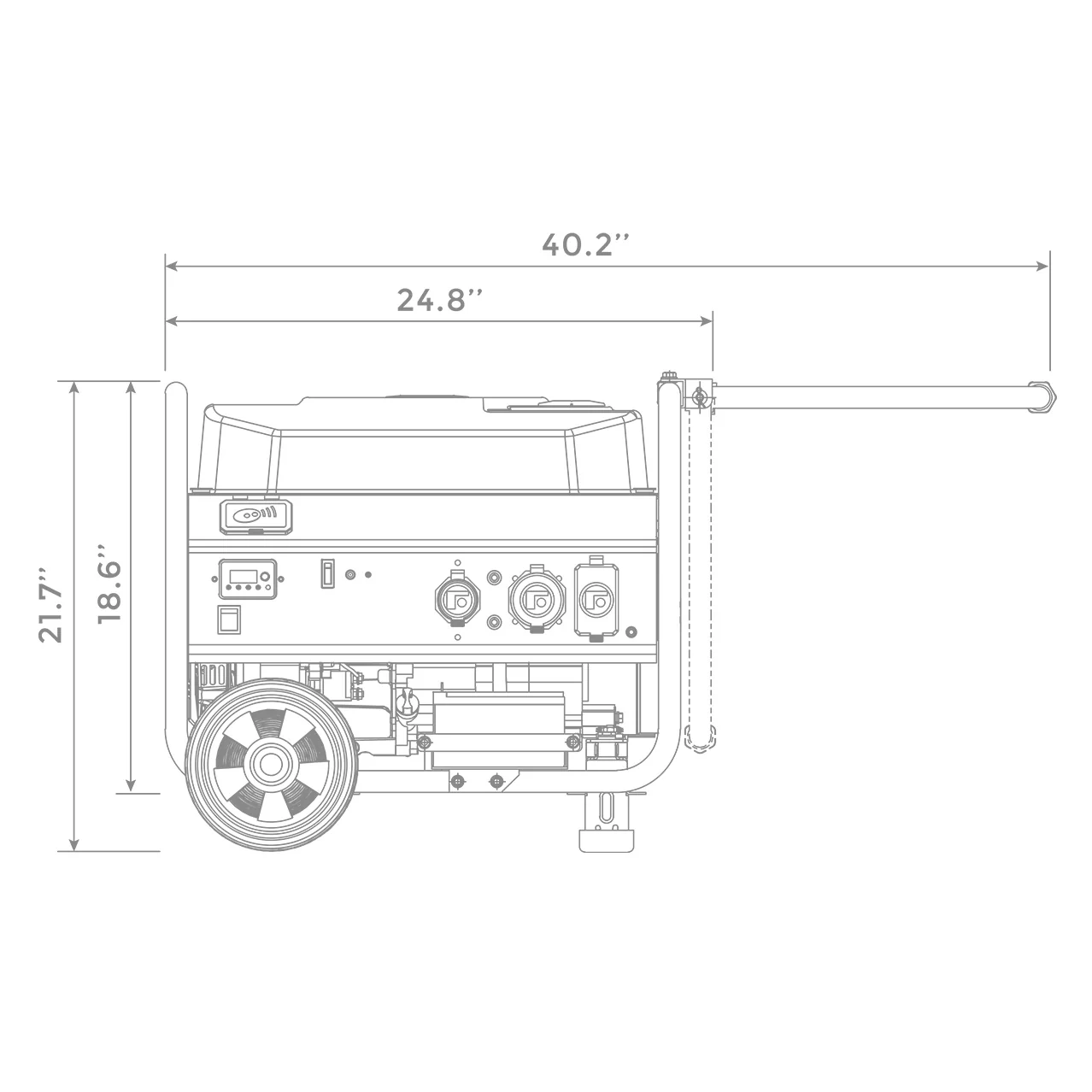 4550/3650 Watt Remote Start Gas Portable Generator cETL Certified With Wheel Kit - Image 11