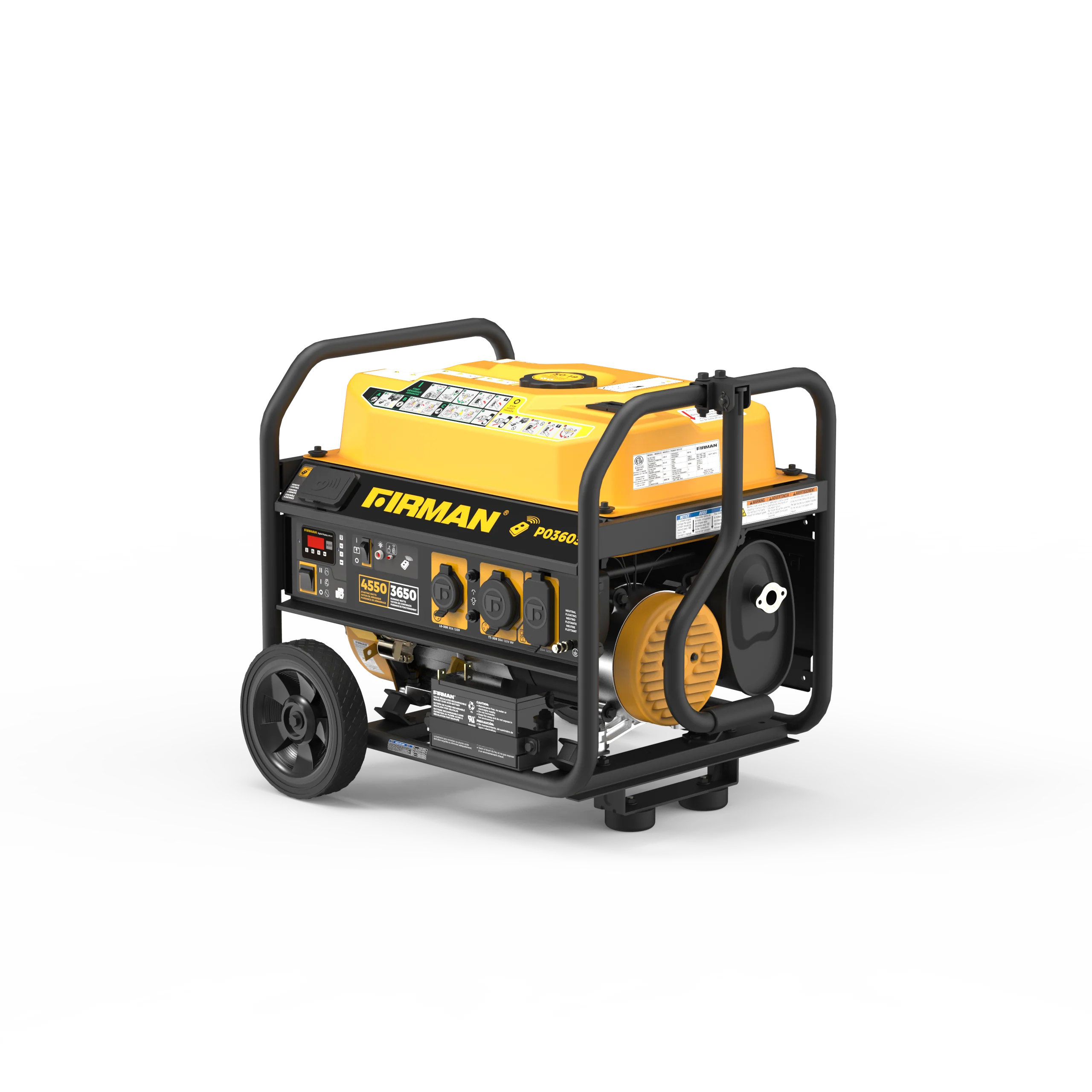4550/3650 Watt Remote Start Gas Portable Generator cETL Certified With Wheel Kit - Image 8