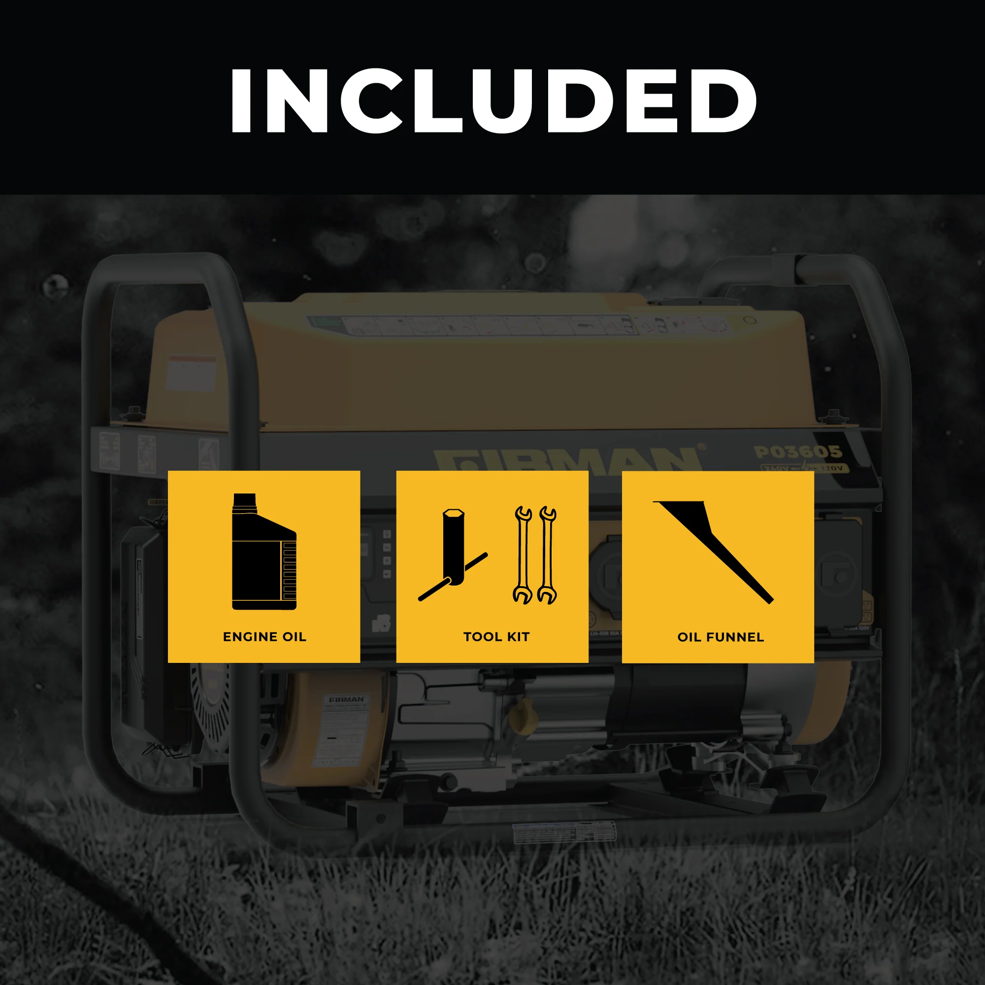 Gas Portable Generator 4550W Recoil Start 120/240V - Image 3