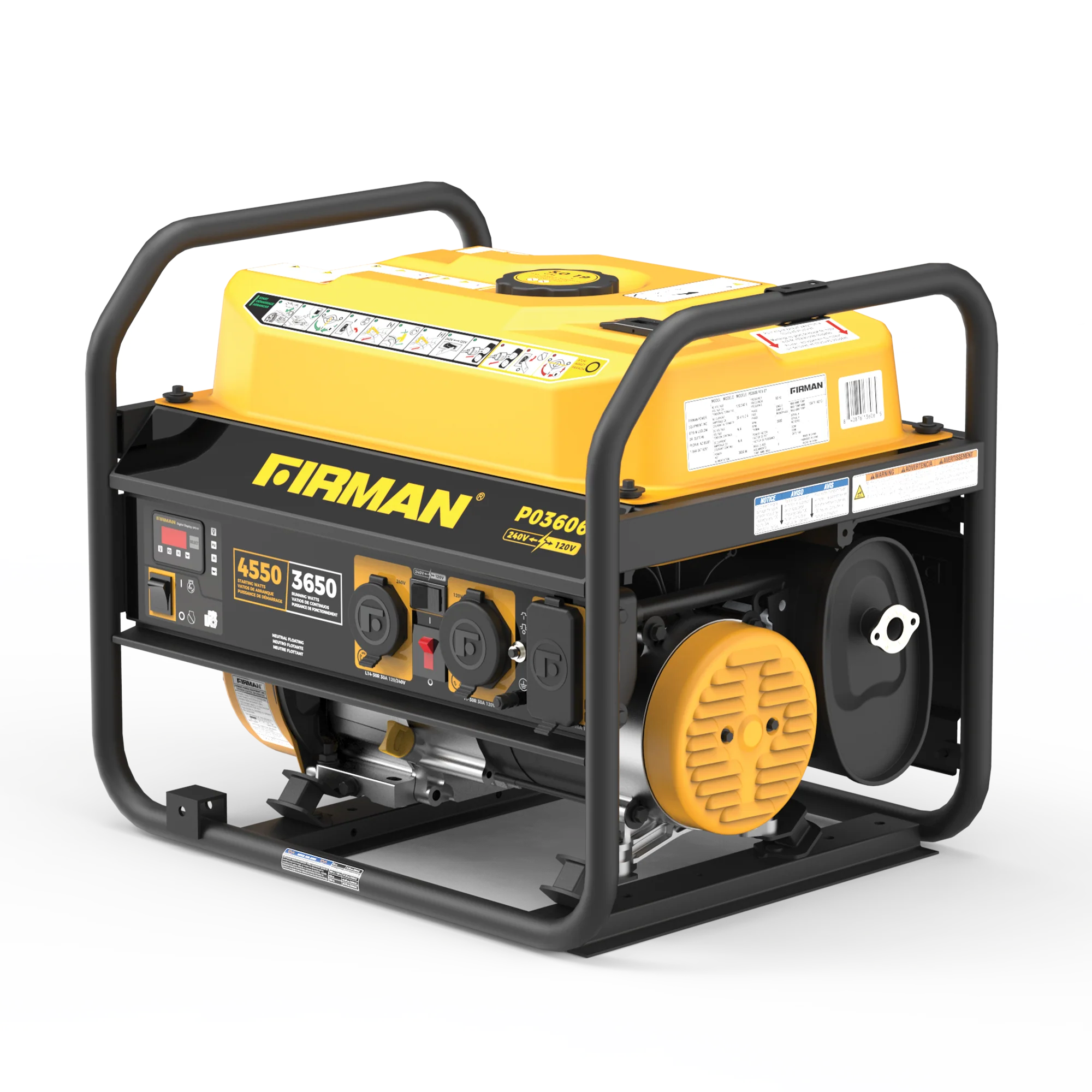 Gas Portable Generator 4550W Recoil Start 120/240V - Image 11