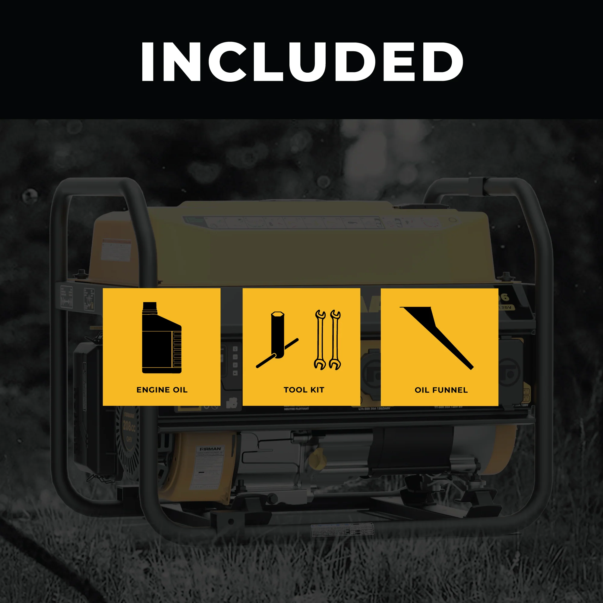 Gas Portable Generator 4550W Recoil Start 120/240V - Image 3