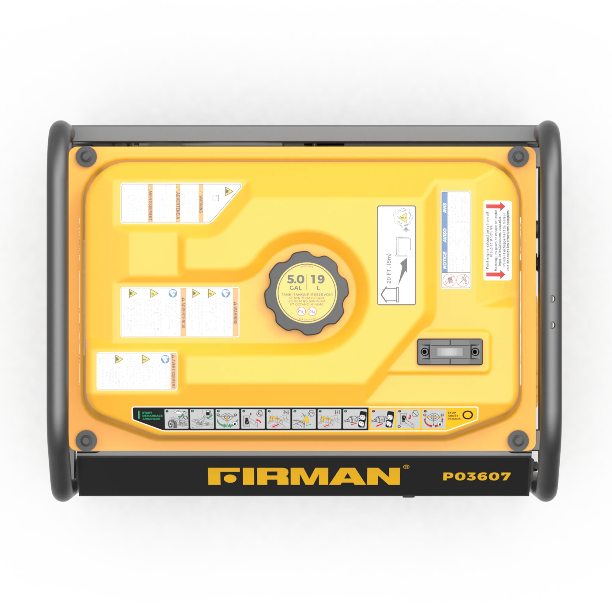 Gas Portable Generator 4550W Recoil Start - Image 11