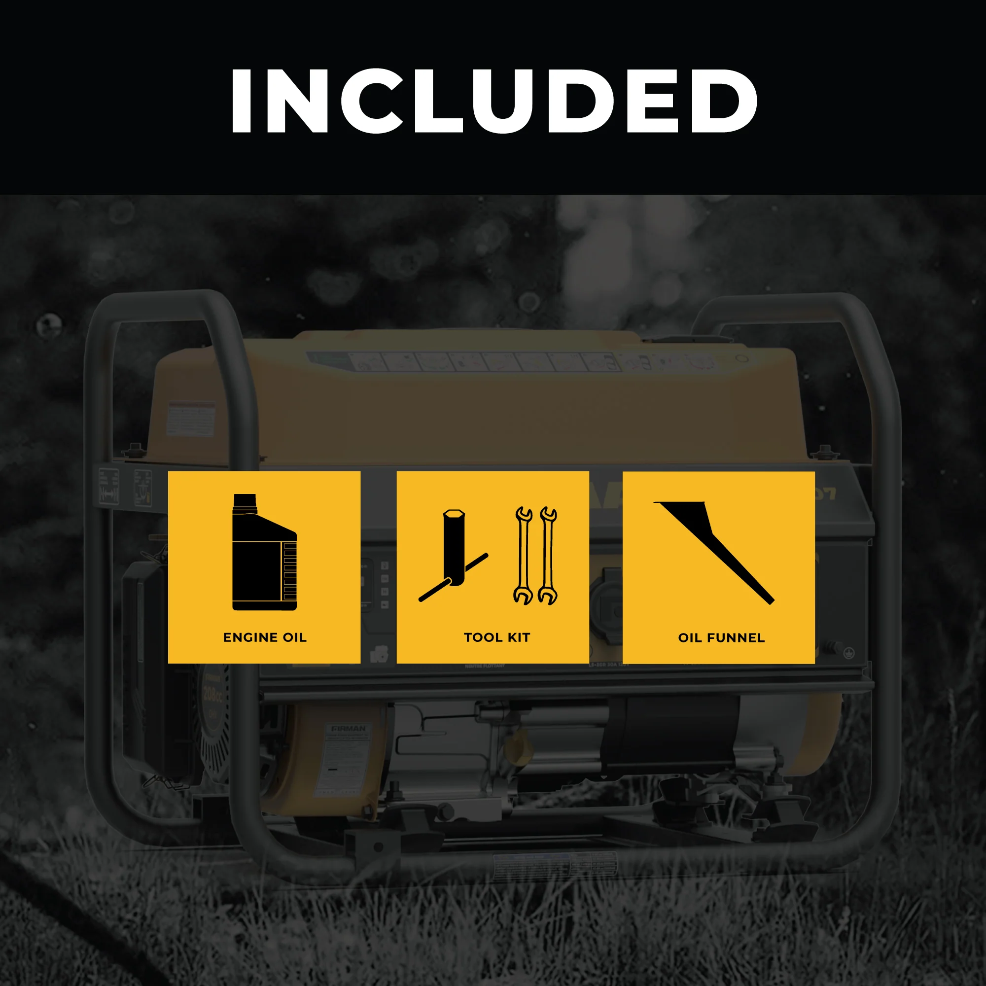 Gas Portable Generator 4550W Recoil Start - Image 3