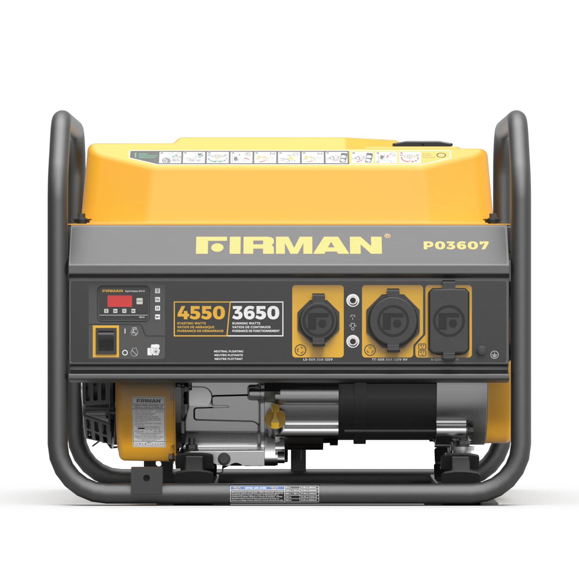Gas Portable Generator 4550W Recoil Start - Image 7