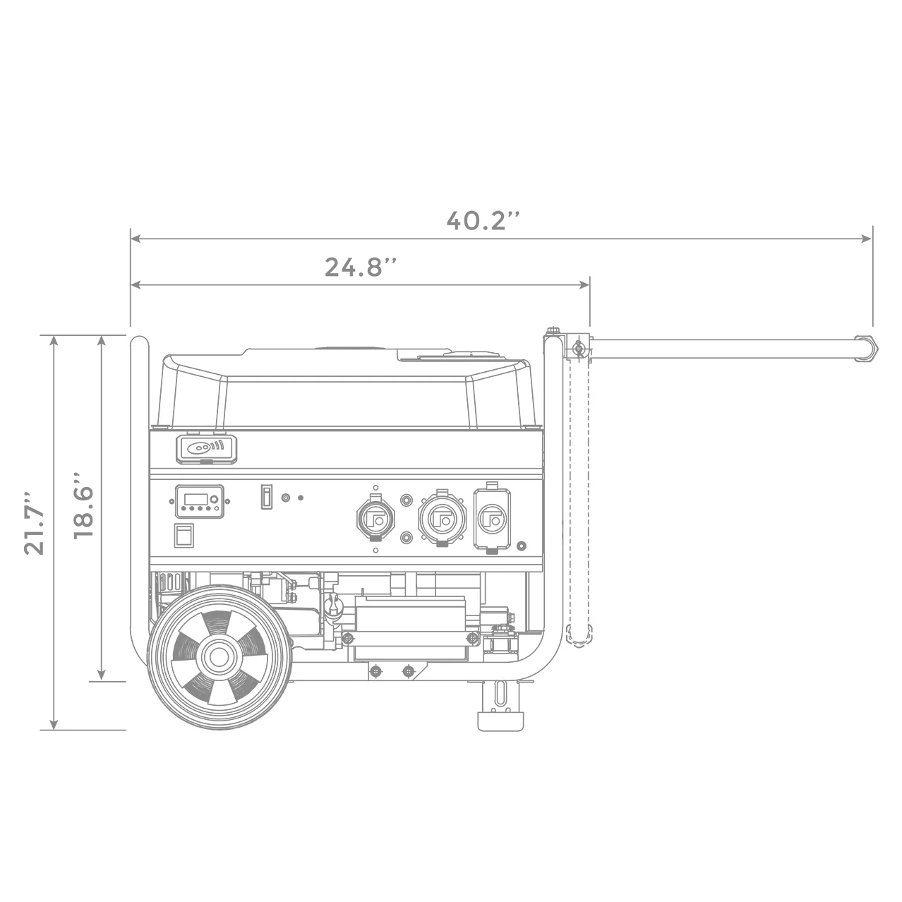 Gas Portable Generator 4550W  Remote Start 120V - Image 16
