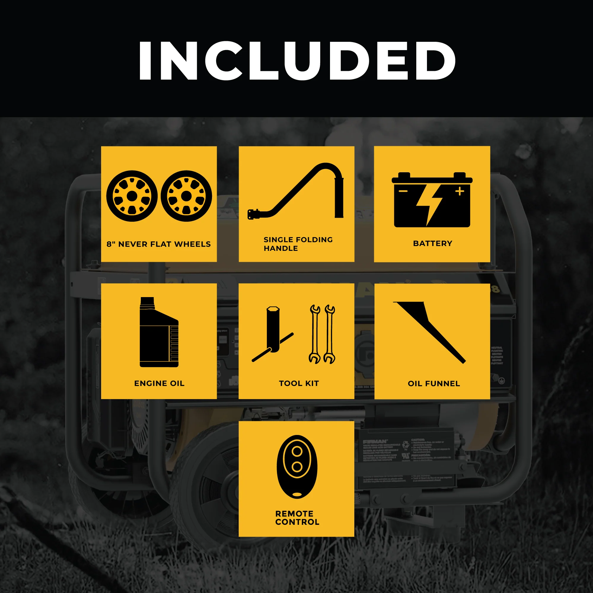 Gas Portable Generator 4550W  Remote Start 120V - Image 3