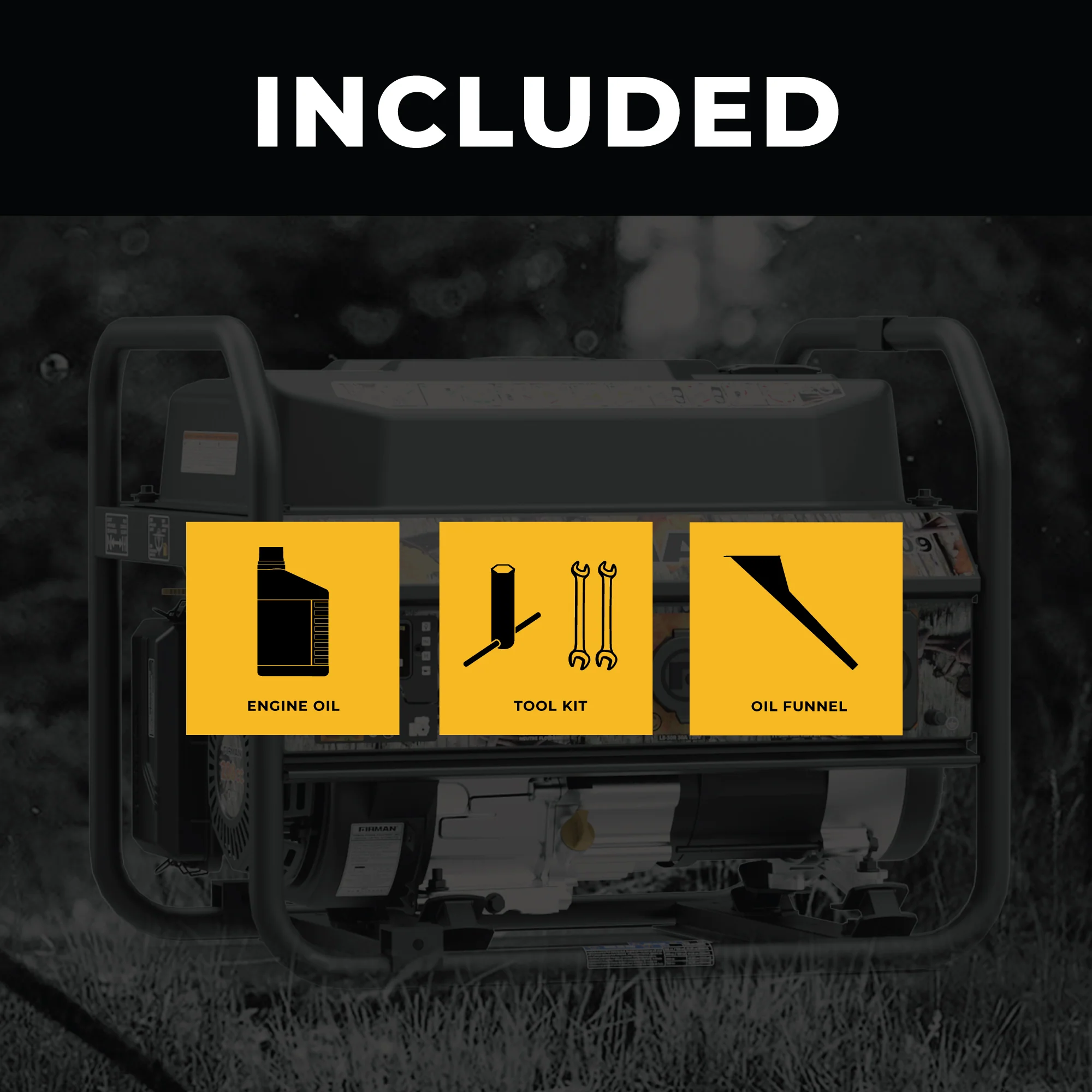 Gas Portable Generator 4550W Recoil Start 120V - Image 3