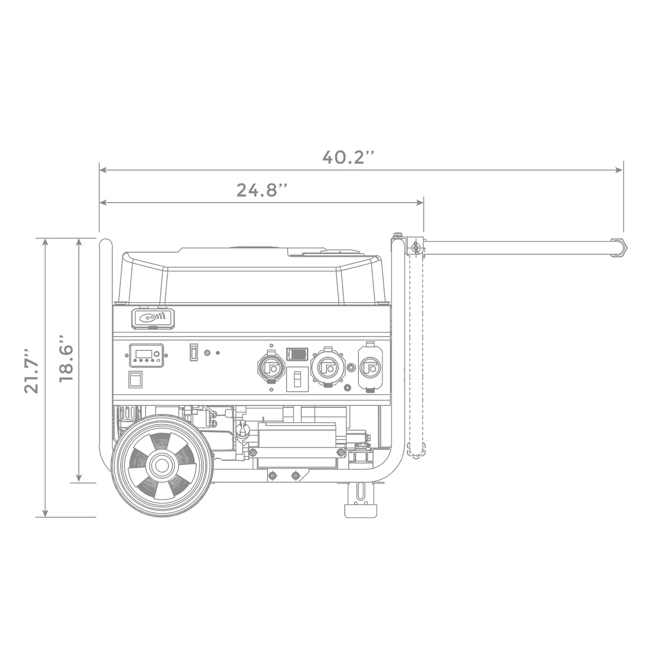 Gas Portable Generator 4550W Remote Start 120/240V - Image 18