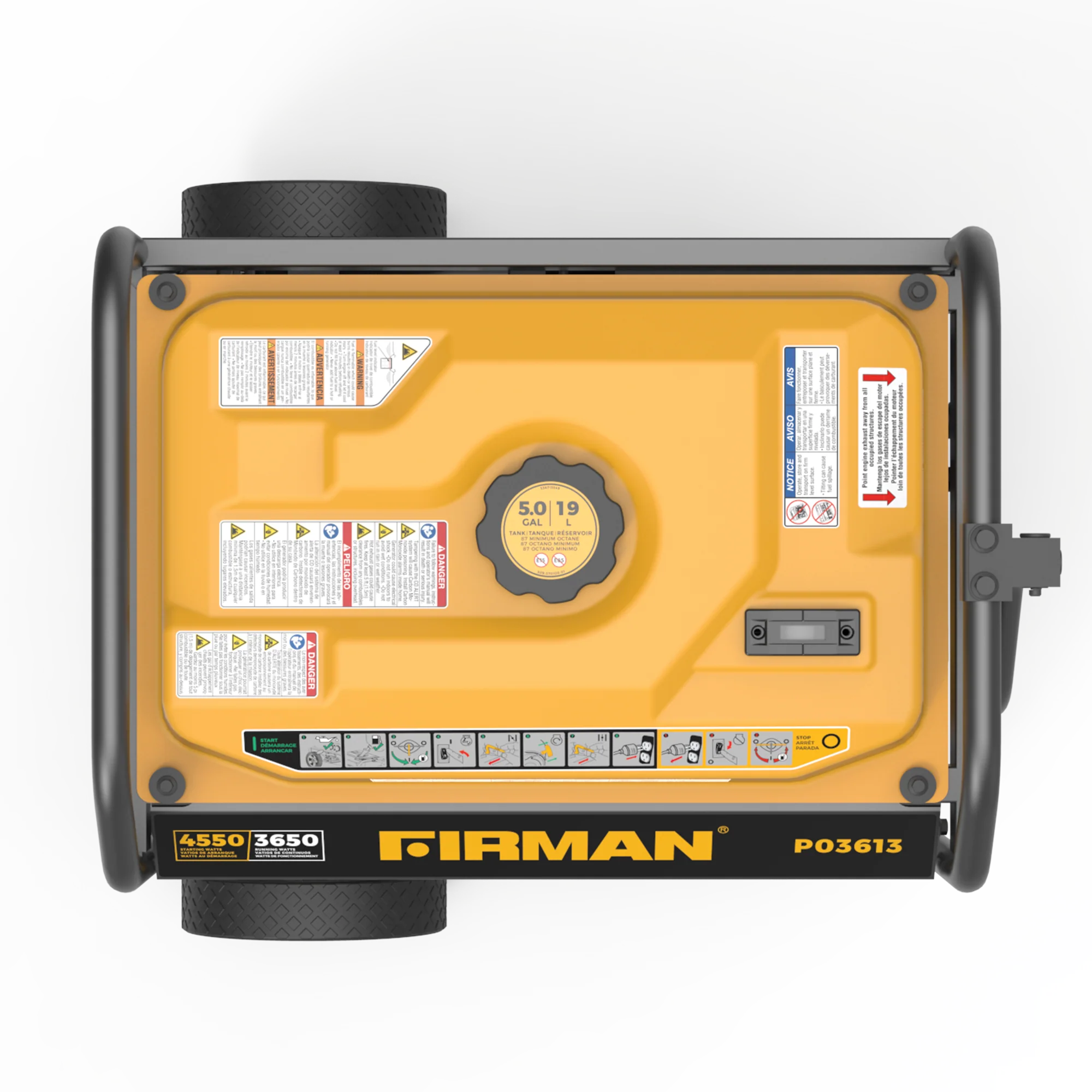 Gas Portable Generator 4550W Recoil Start 120V with CO Alert - Image 13