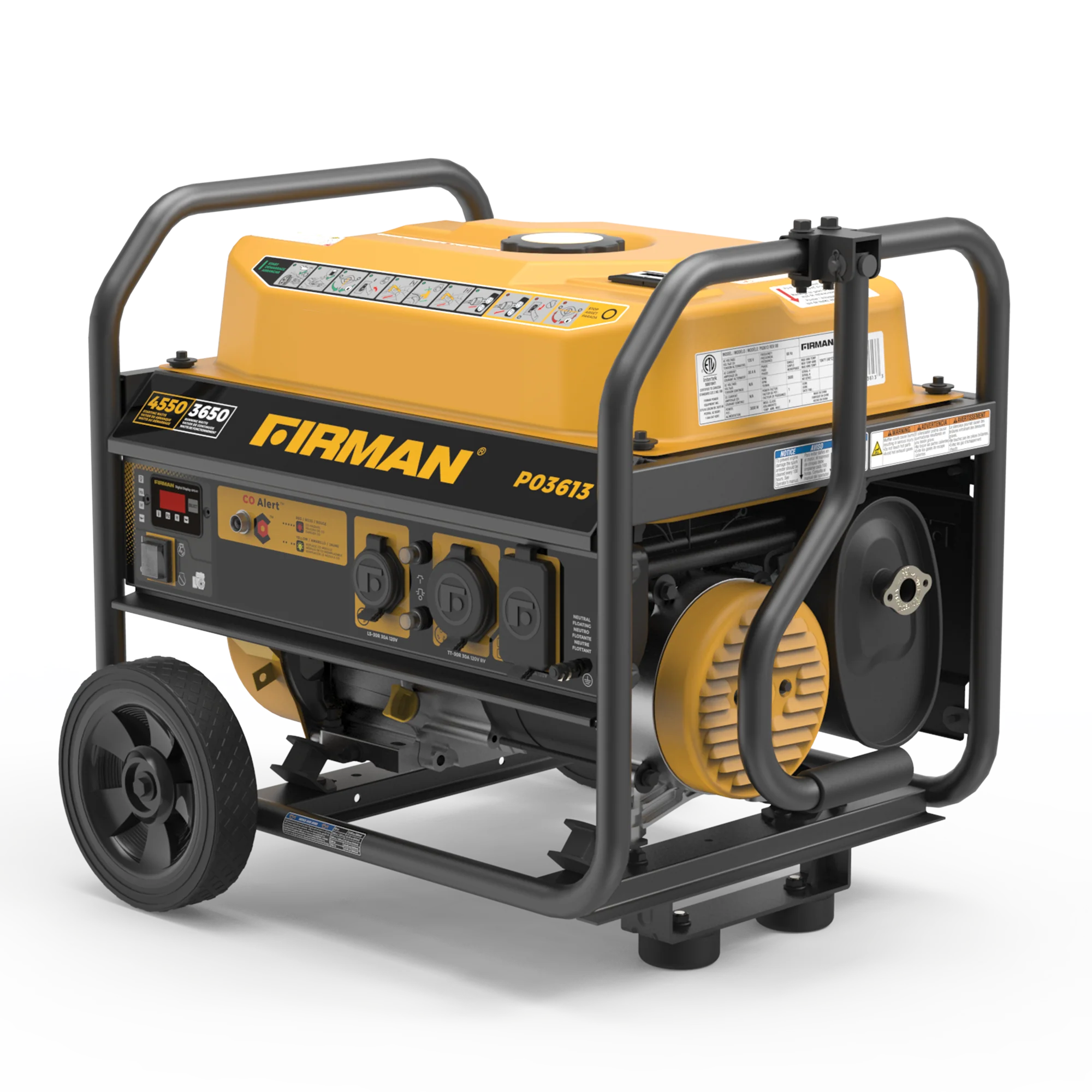 Gas Portable Generator 4550W Recoil Start 120V with CO Alert - Image 15