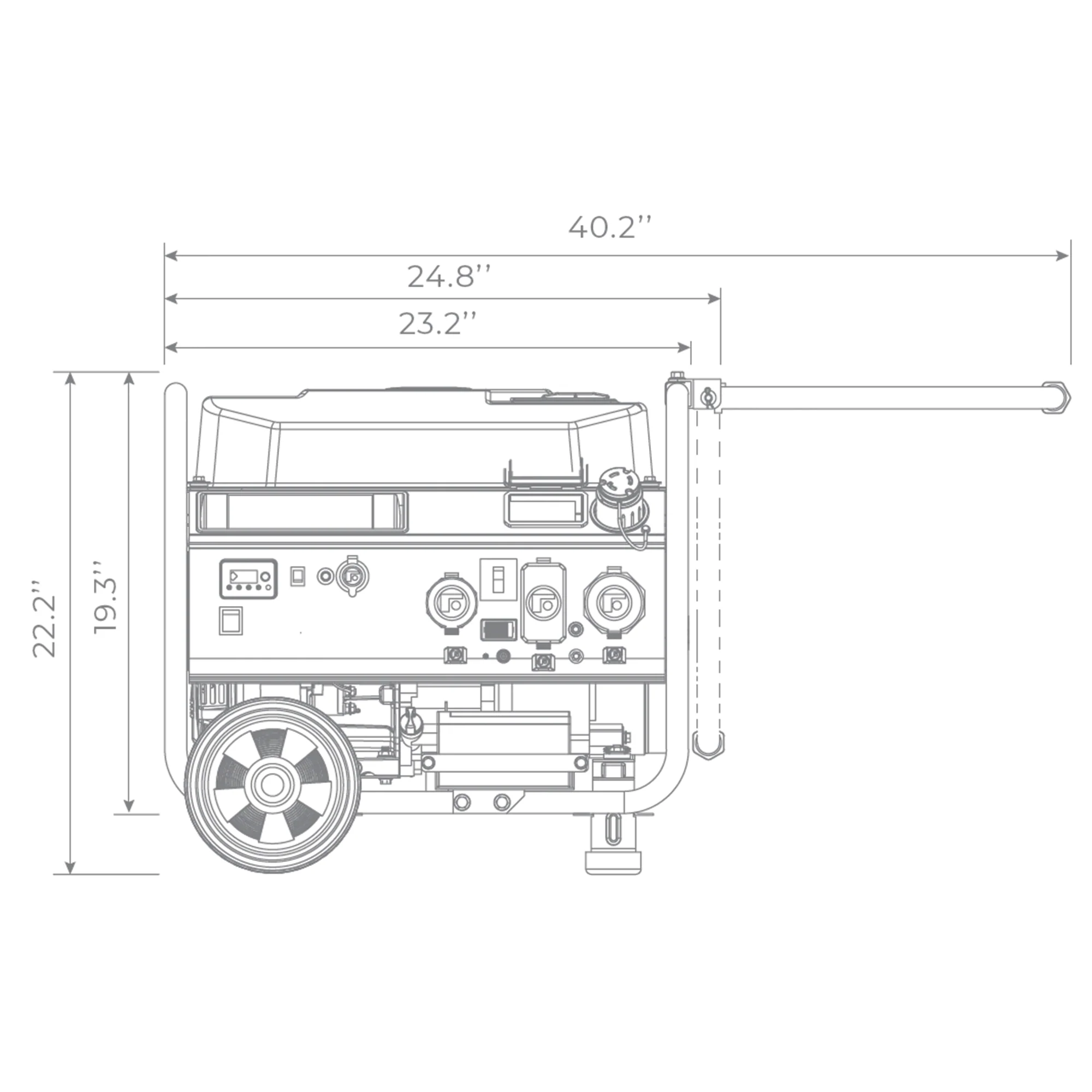 Gas Portable Generator 4550W Remote Start 120/240V - Image 11