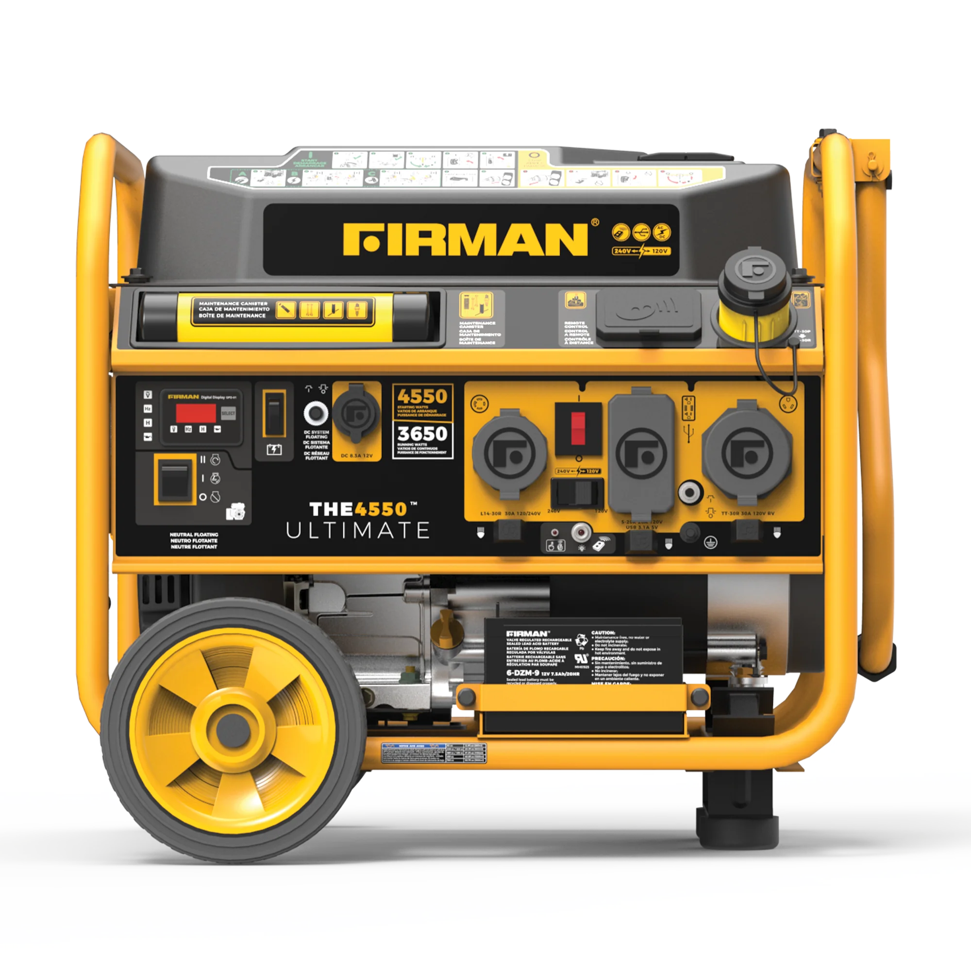 Gas Portable Generator 4550W Remote Start 120/240V - Image 2