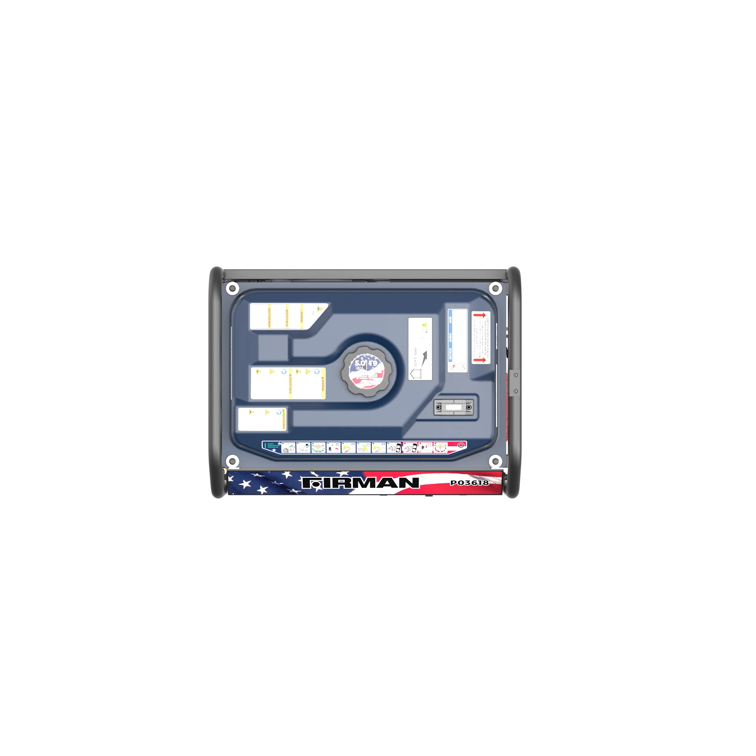 Gas Portable Generator 4550W Recoil Start 120V - Image 8