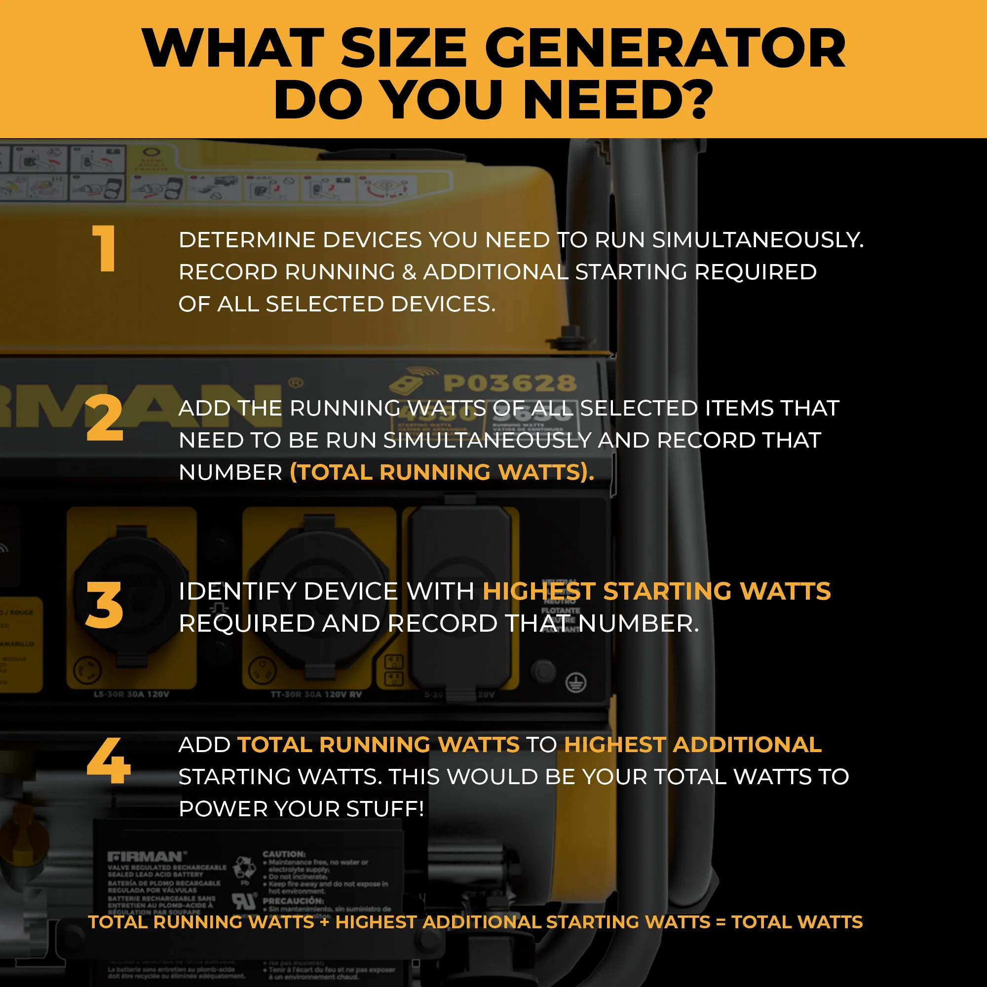 Gas Portable Generator 4550W Remote Start with CO Alert - Image 10