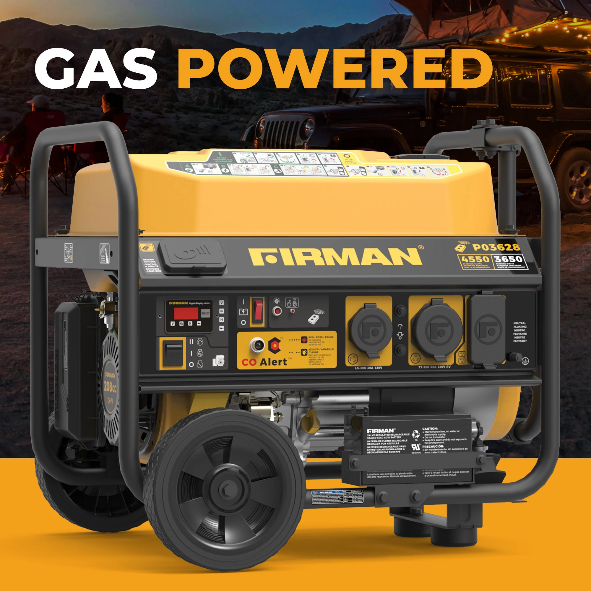 Gas Portable Generator 4550W Remote Start with CO Alert - Image 11