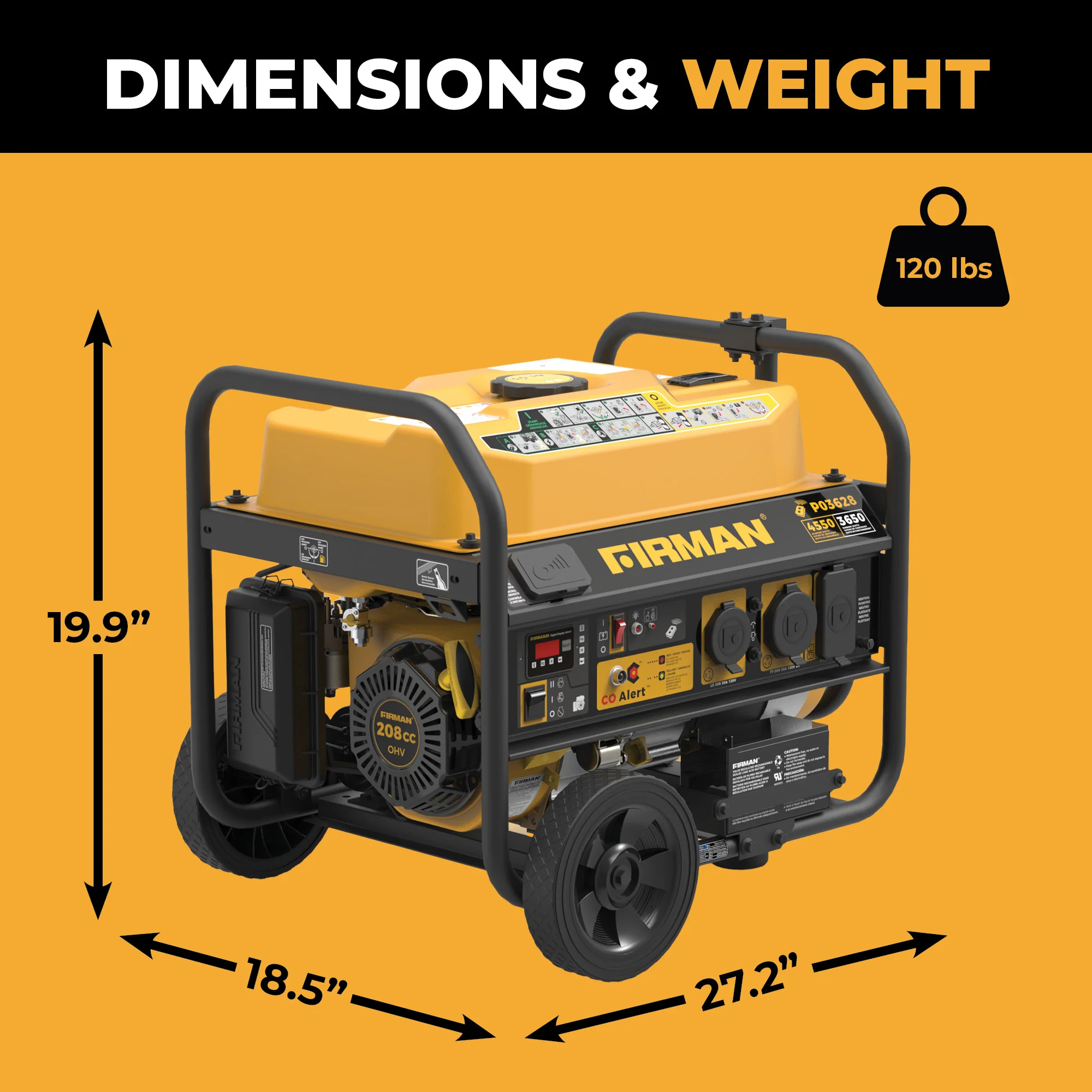 Gas Portable Generator 4550W Remote Start with CO Alert - Image 9